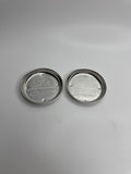 Set of 2 Vintage Stanhome A Stanley Home Product Aluminum Drink Coasters EUC