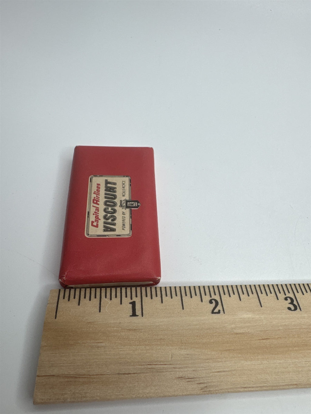 Vintage Capital Airlines Viscount Lux Toilet Soap Advertisement Giveaway Soap