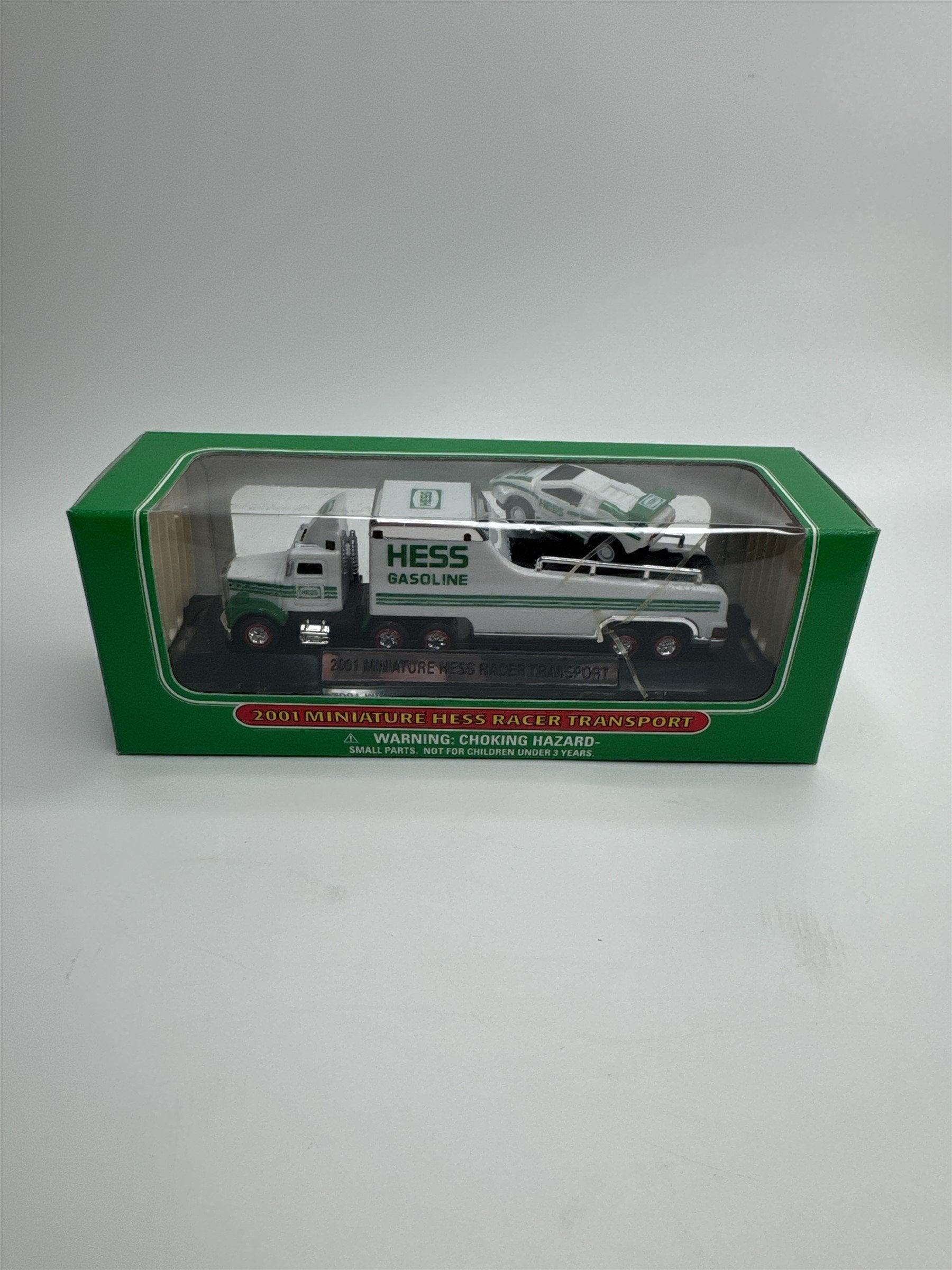 HESS 2001 Miniature Hess Racer Transport New in Box (Elastic Bands Snapped)