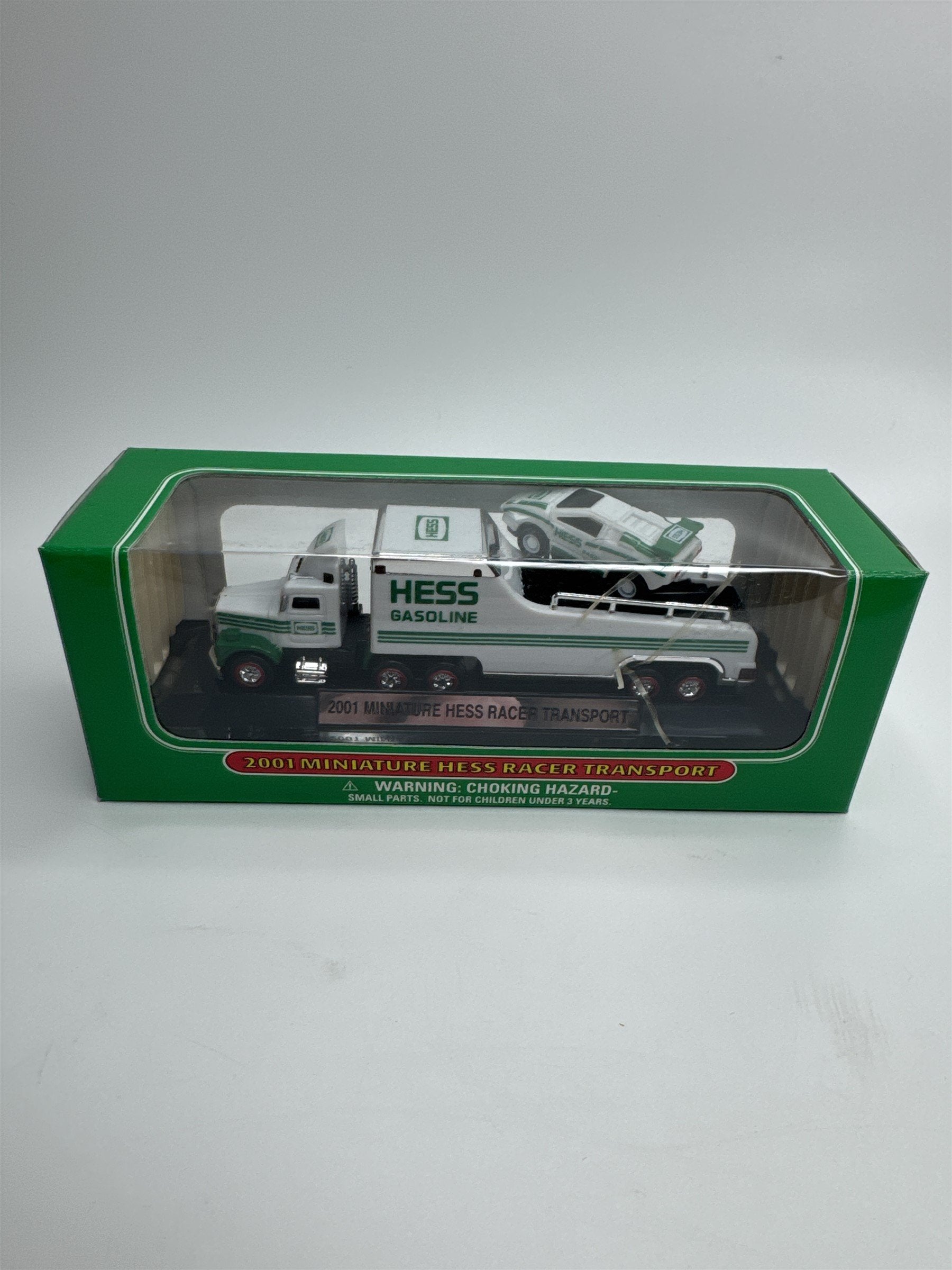 HESS 2001 Miniature Hess Racer Transport New in Box (Elastic Bands Snapped)