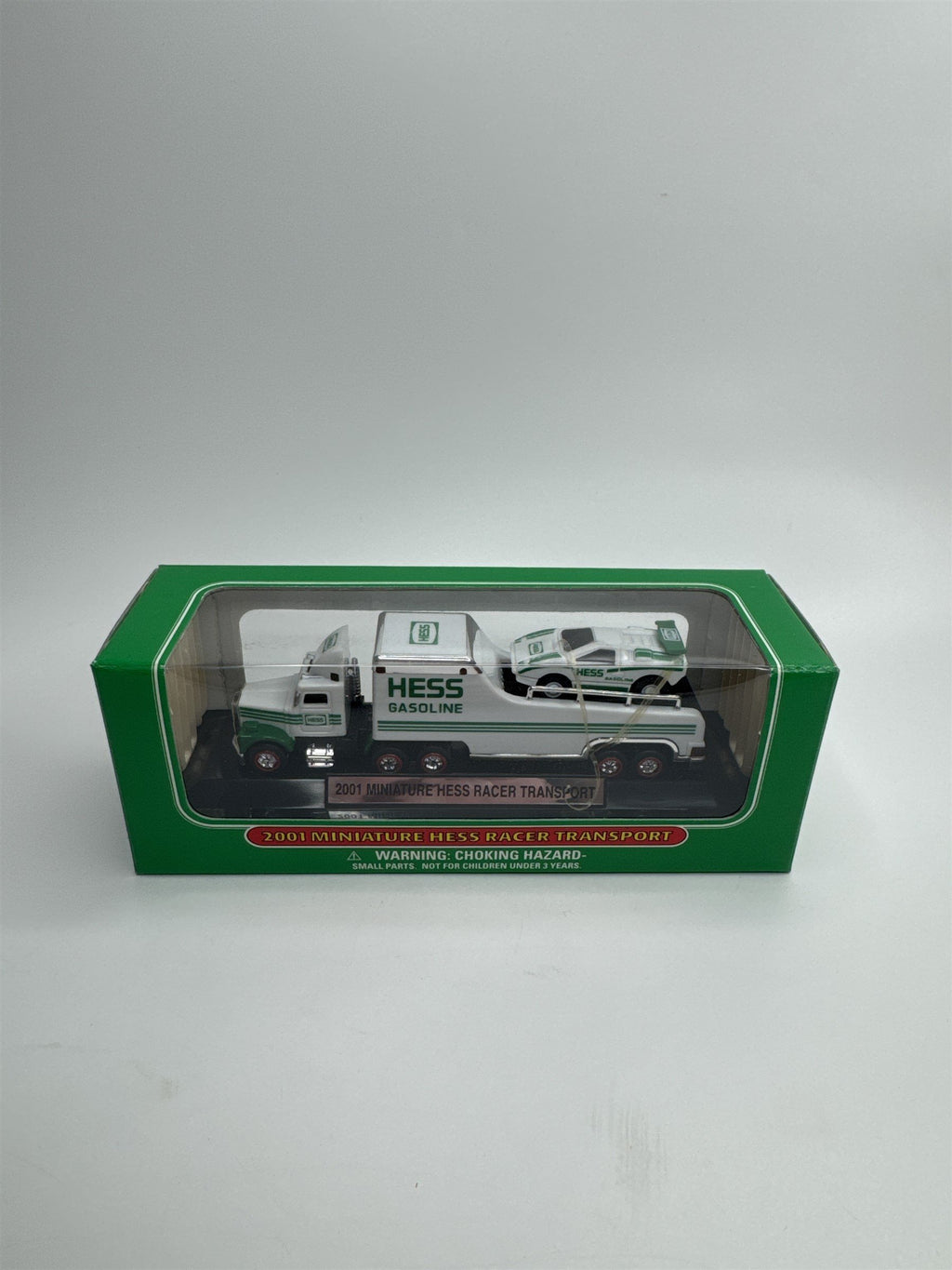 HESS 2001 Miniature Hess Racer Transport New in Box (Elastic Bands Snapped)