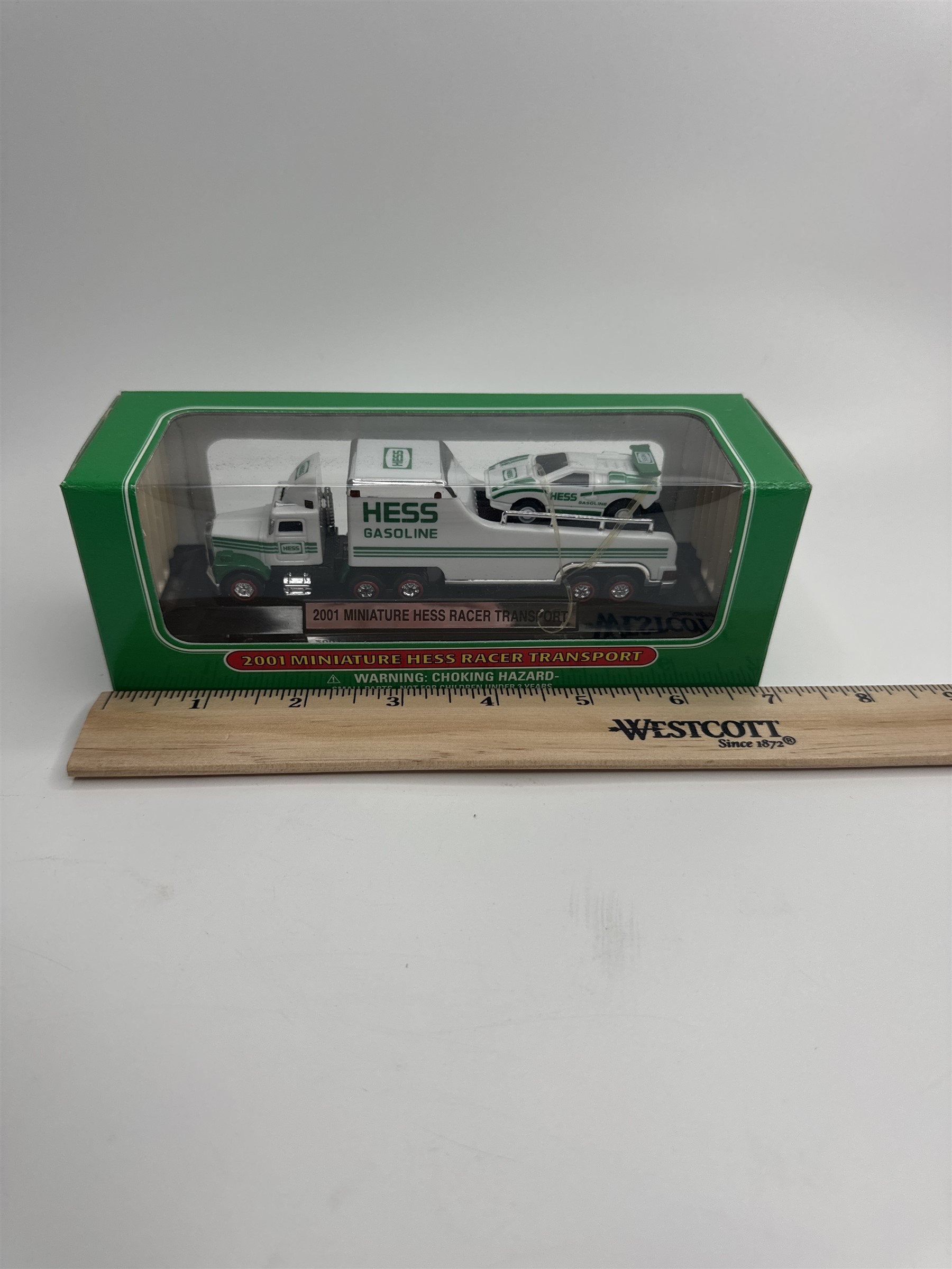 HESS 2001 Miniature Hess Racer Transport New in Box (Elastic Bands Snapped)