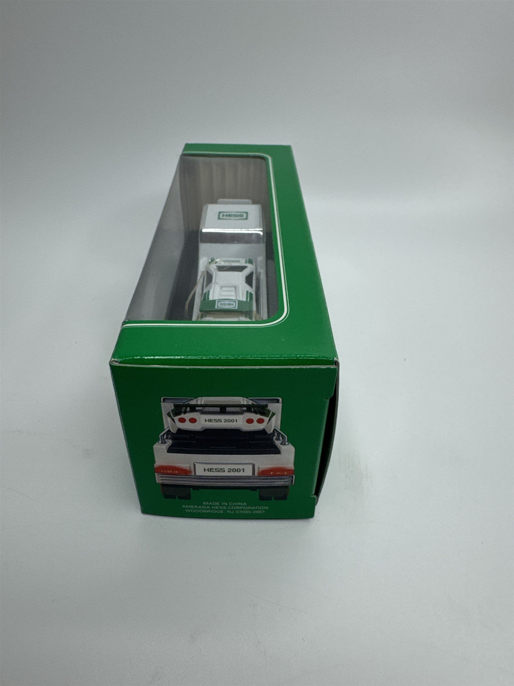 HESS 2001 Miniature Hess Racer Transport New in Box (Elastic Bands Snapped)