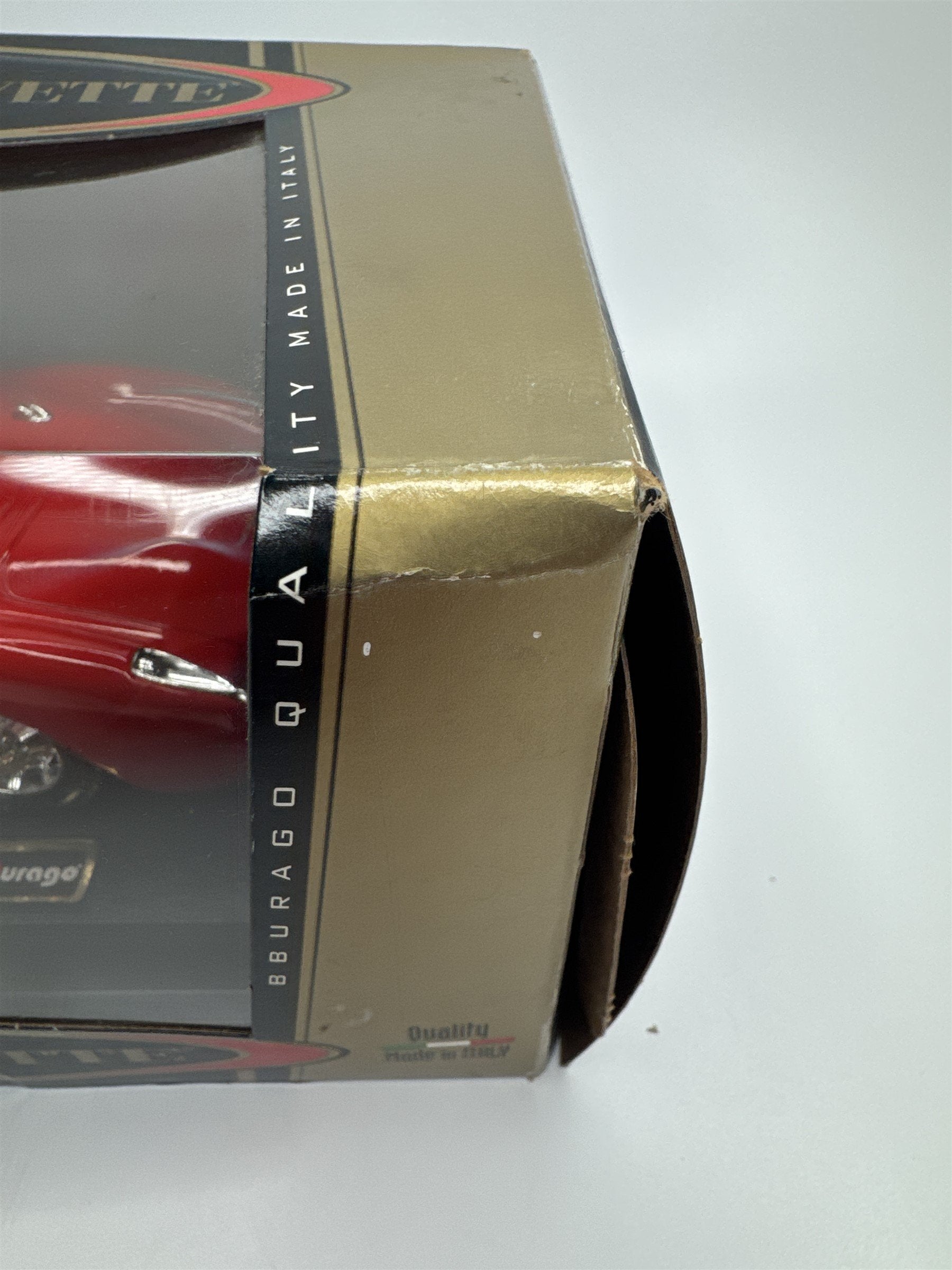 Vintage NOS Burango Diecast Metal 1957 Chevrolet Corvette 1:24 Made in Italy