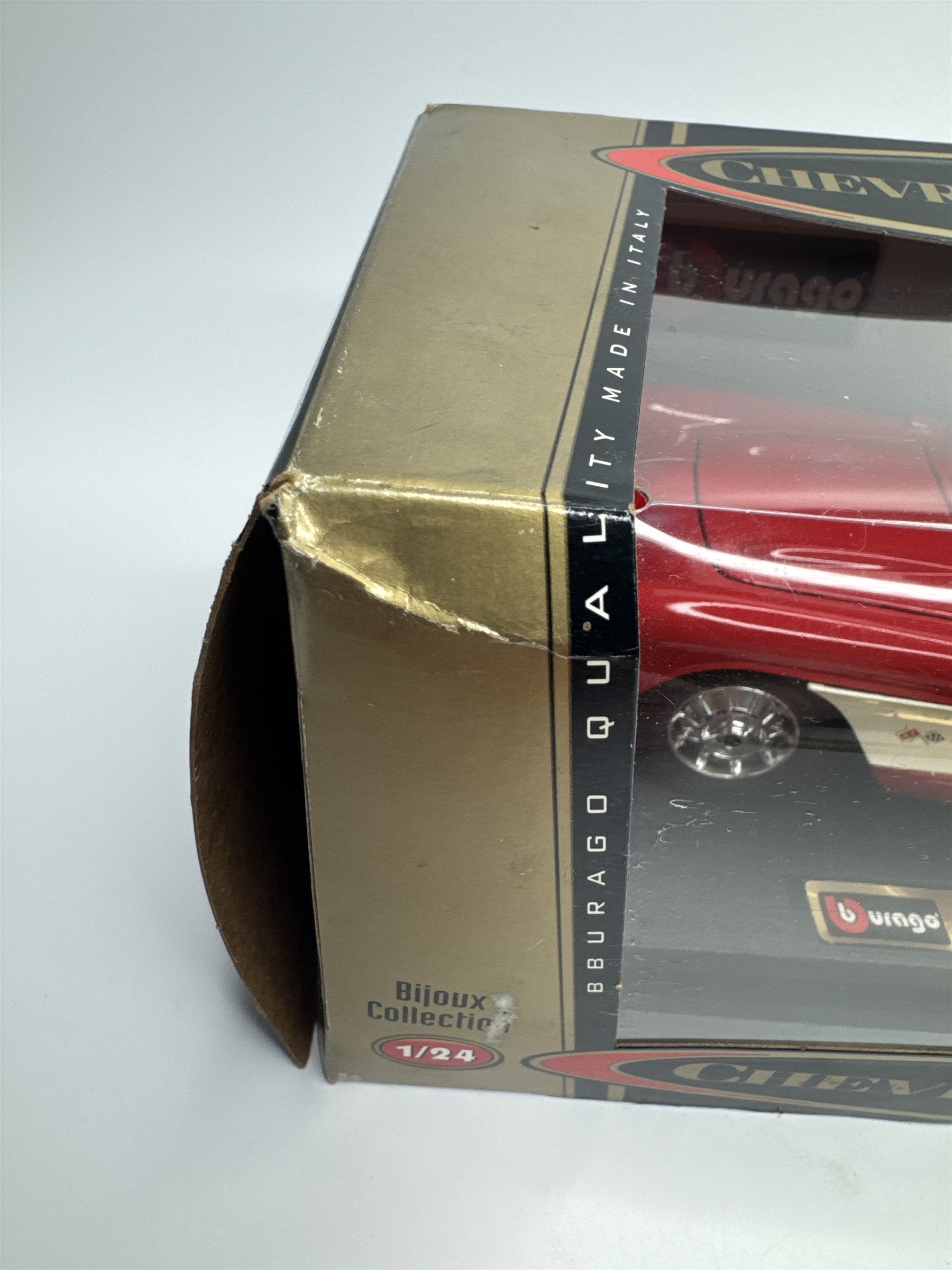 Vintage NOS Burango Diecast Metal 1957 Chevrolet Corvette 1:24 Made in Italy