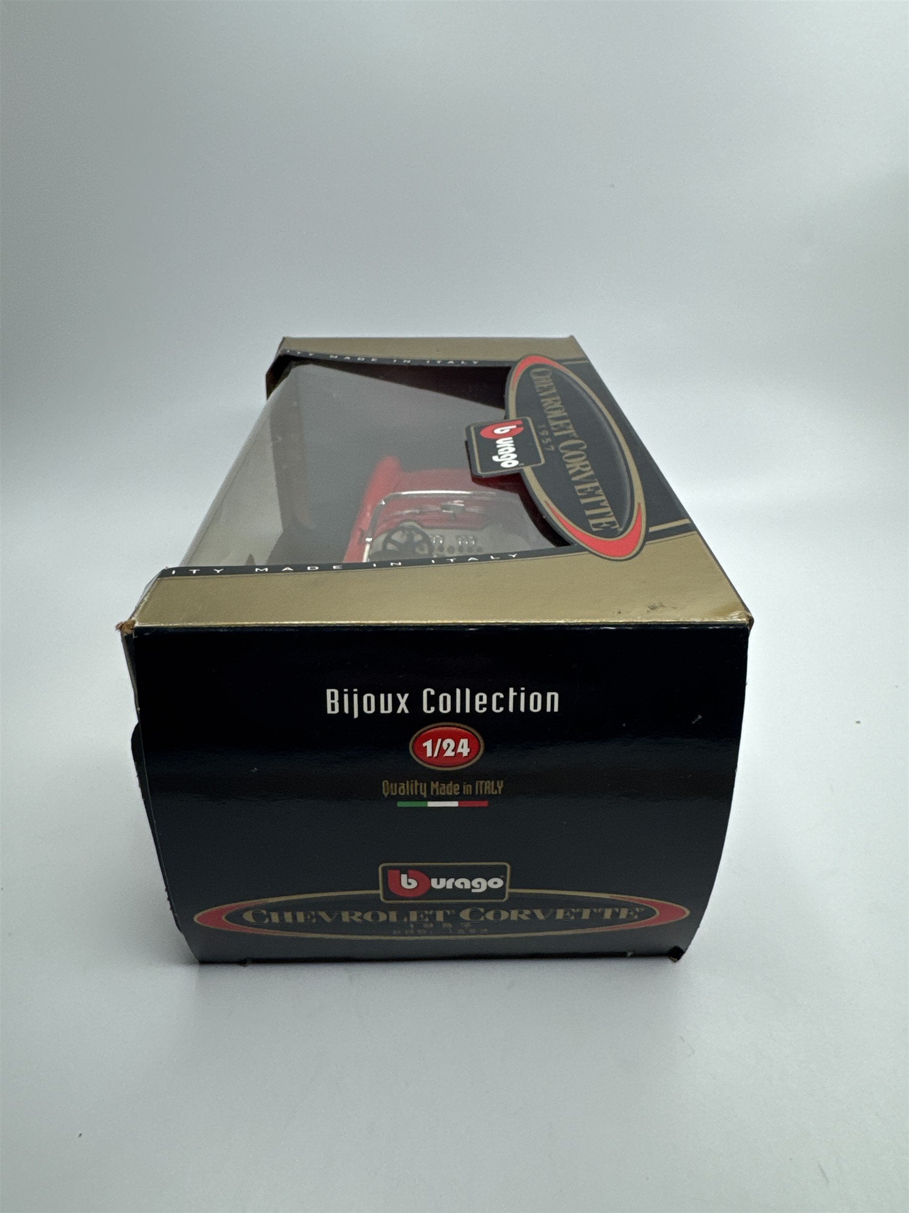 Vintage NOS Burango Diecast Metal 1957 Chevrolet Corvette 1:24 Made in Italy
