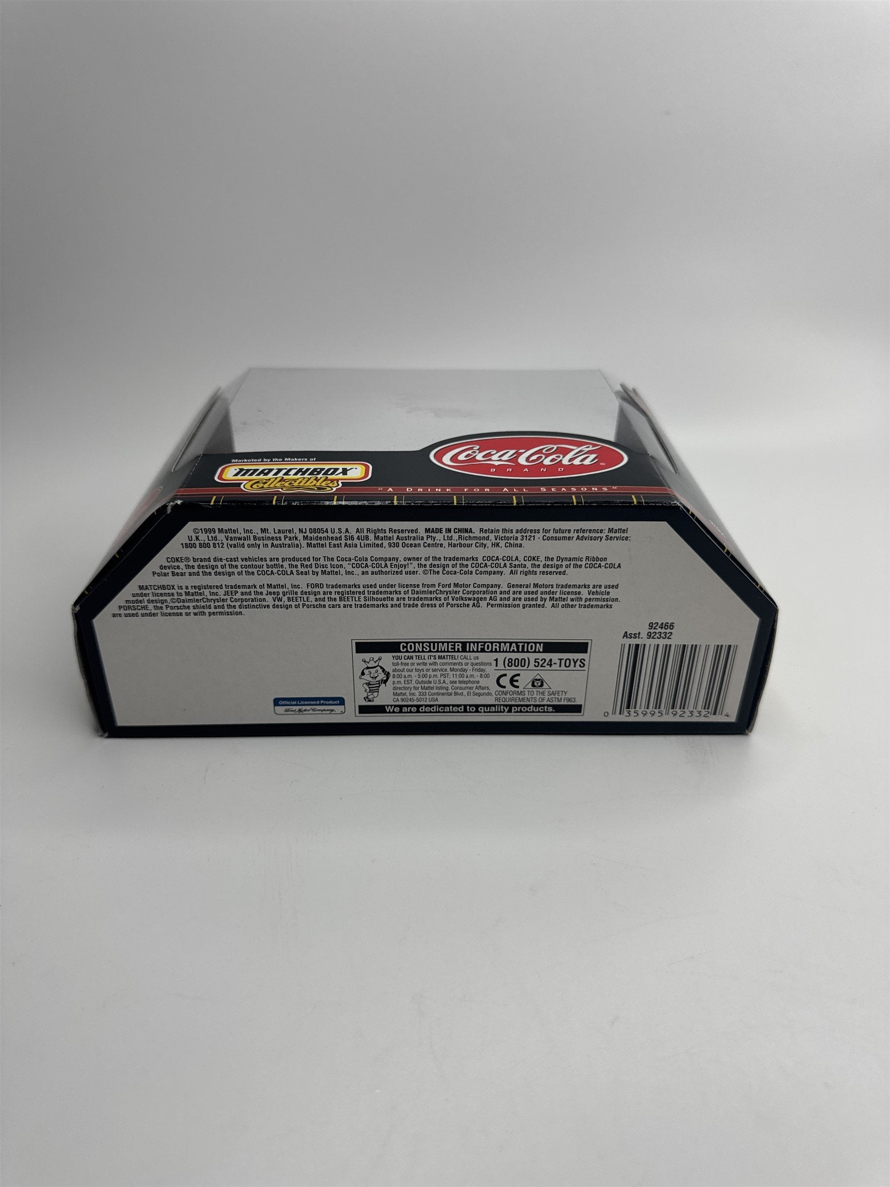 1999 Matchbox Collectibles Coca-Cola 1932 Ford Model AA Memorial Day 1:43 Scale