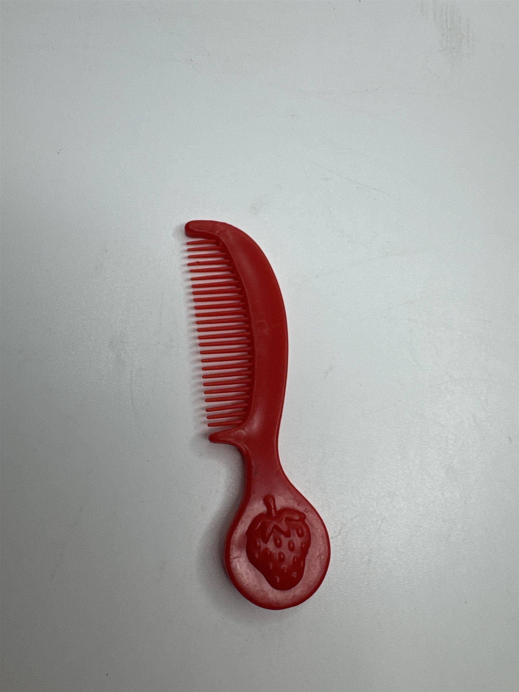 Vintage Strawberry Shortcake Doll Comb Red Plastic Miniature Comb