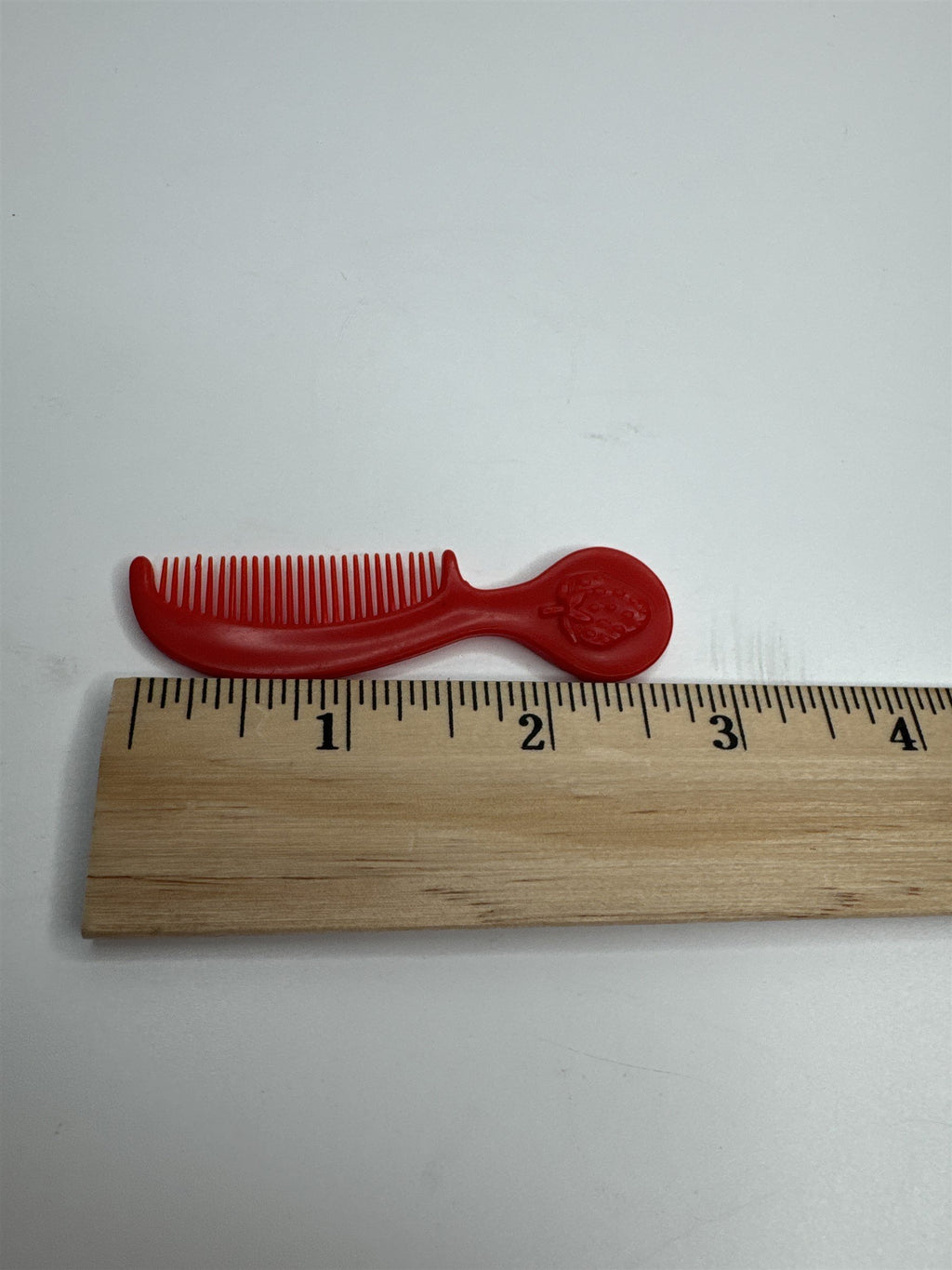 Vintage Strawberry Shortcake Doll Comb Red Plastic Miniature Comb
