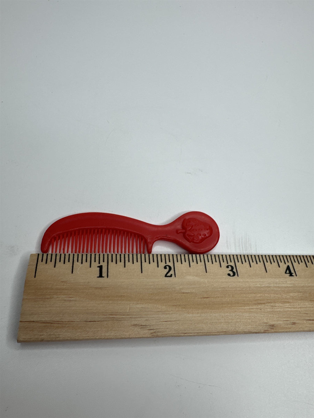 Vintage Strawberry Shortcake Doll Comb Red Plastic Miniature Comb