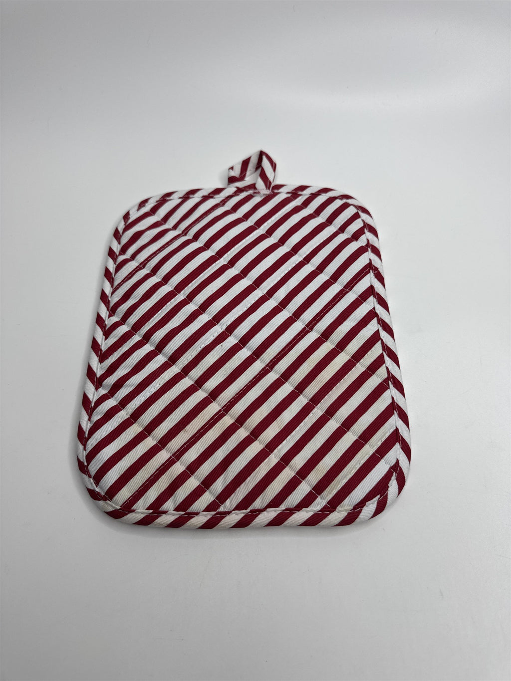Peace Love Cookies Potholder Peppermint Stripe Pattern Background and Edges