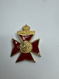 The Kings Royal Rifle Corps. Celer et Audax. Red Enamel Brooch Pin Badge Medal
