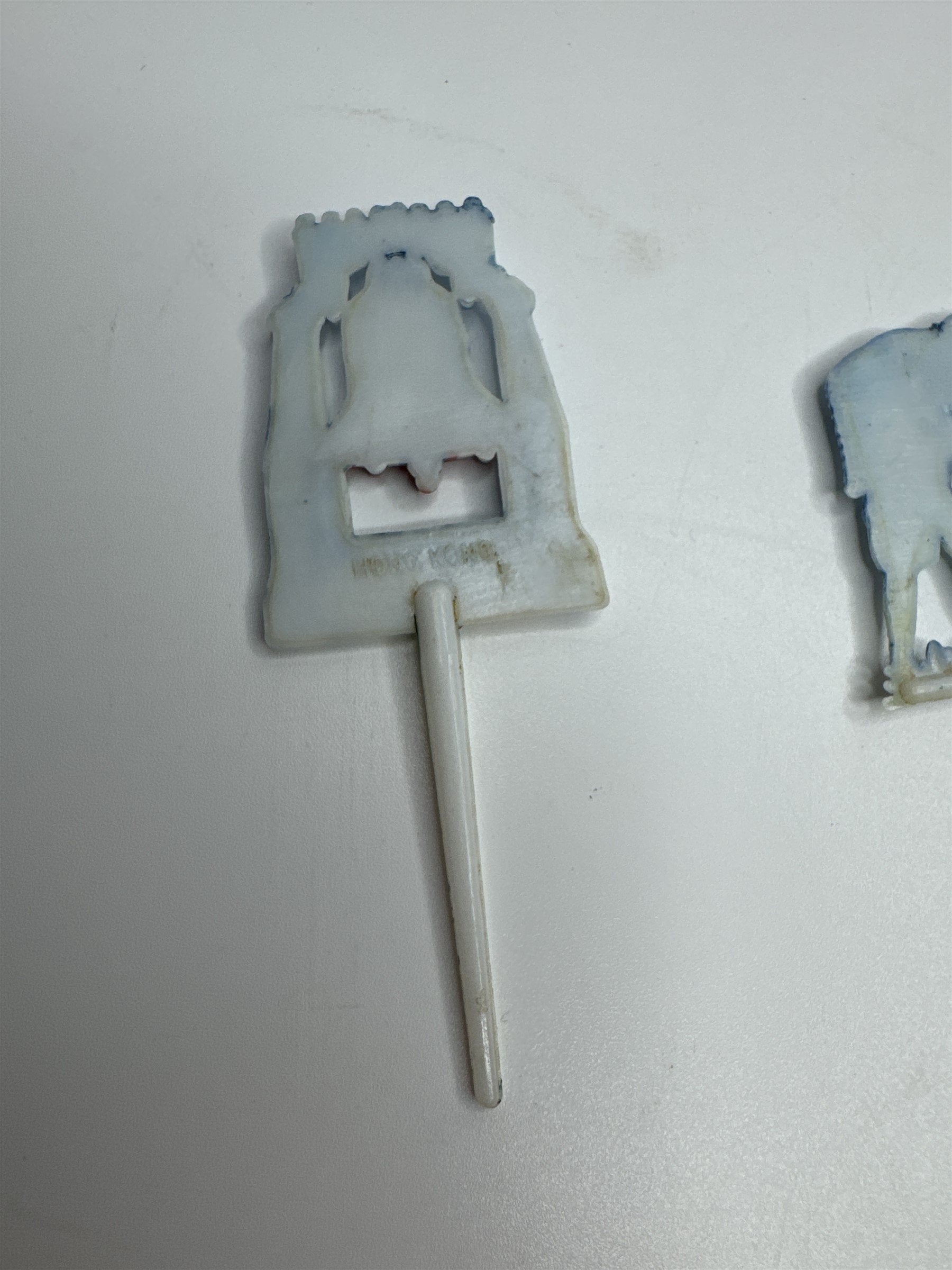 Set of 2 Vintage Liberty Bell and Military Men /w Flag Picks Made in Hong Kong