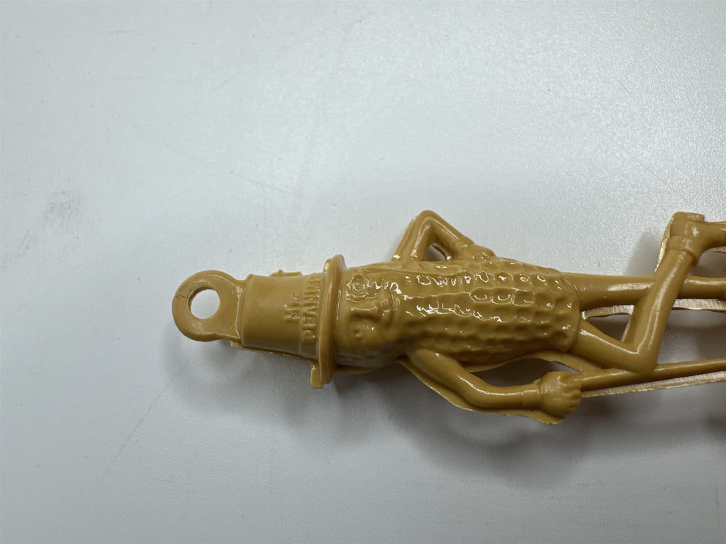 Vintage Tan Beige 2" Hard Plastic Planters Mr. Peanut Charm