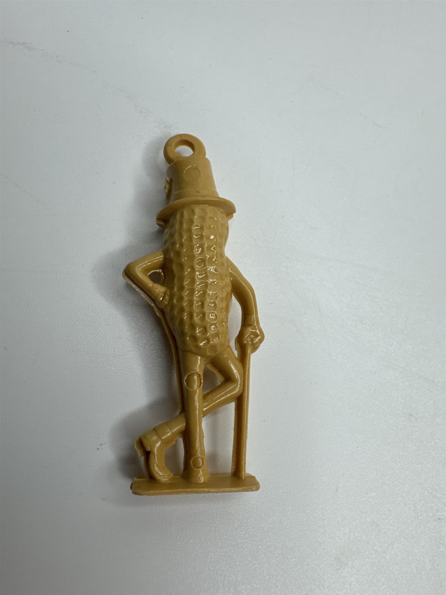 Vintage Tan Beige 2" Hard Plastic Planters Mr. Peanut Charm