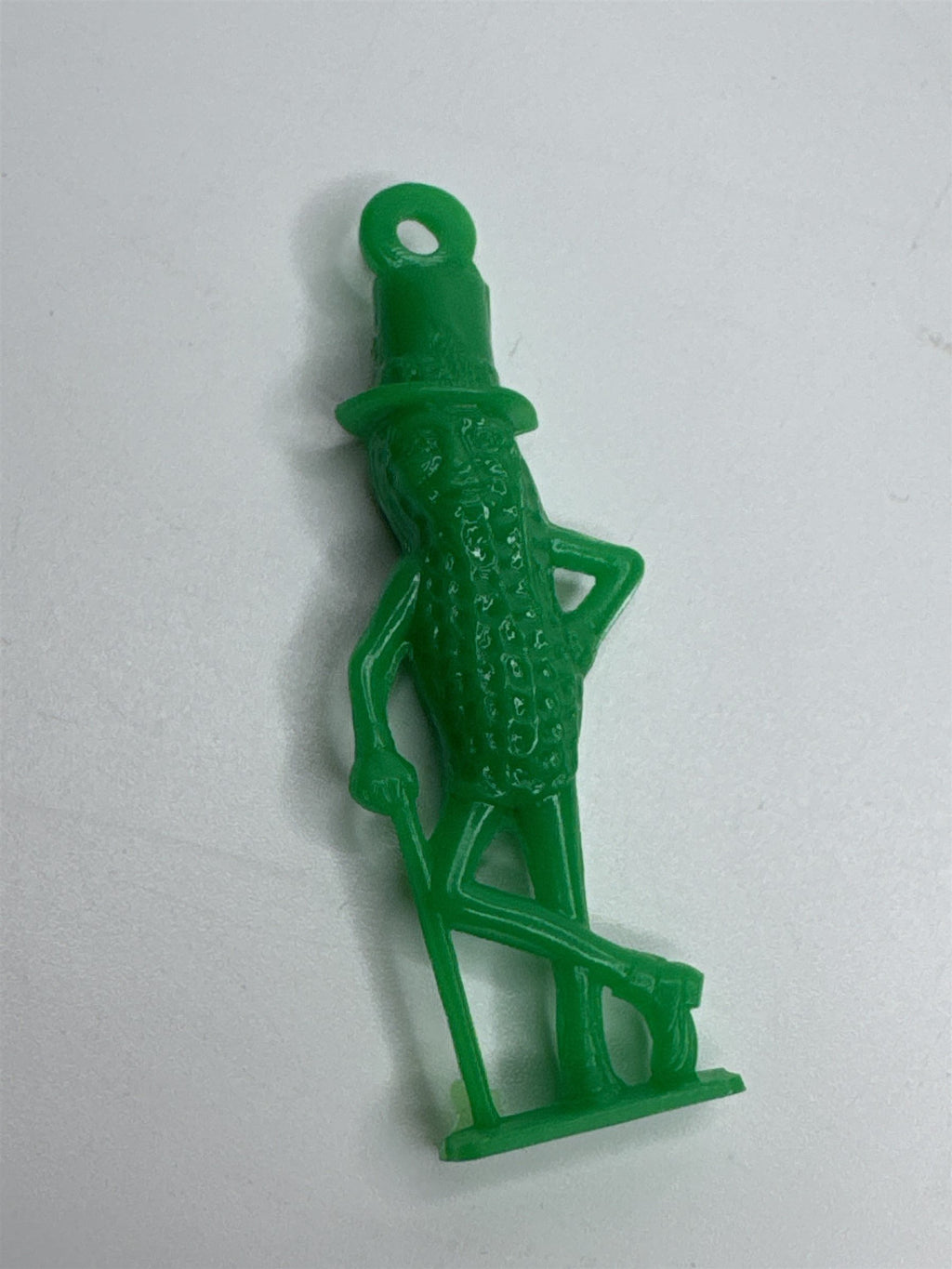 Vintage Green 2" Hard Plastic Planters Mr. Peanut Charm