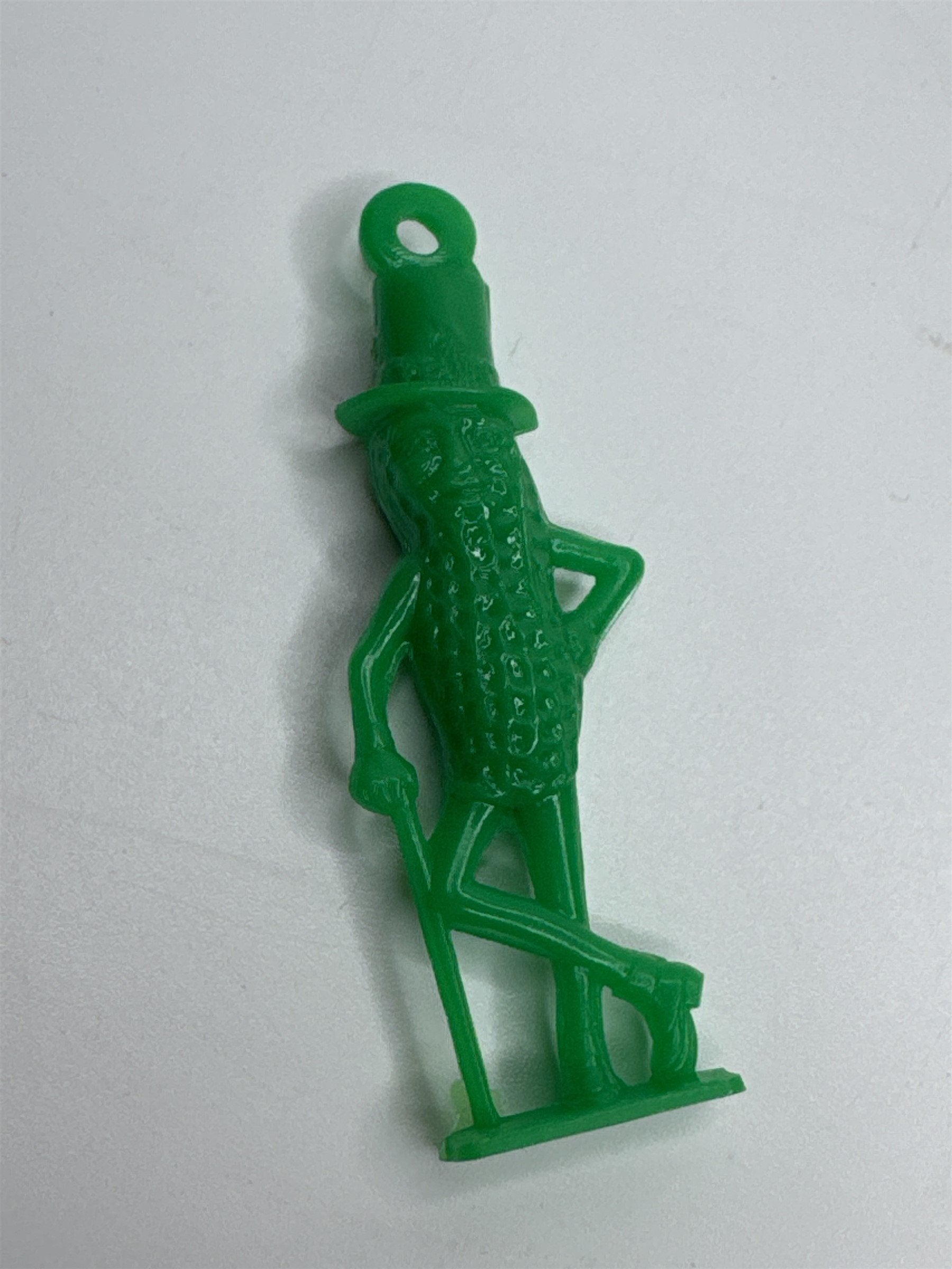 Vintage Green 2" Hard Plastic Planters Mr. Peanut Charm