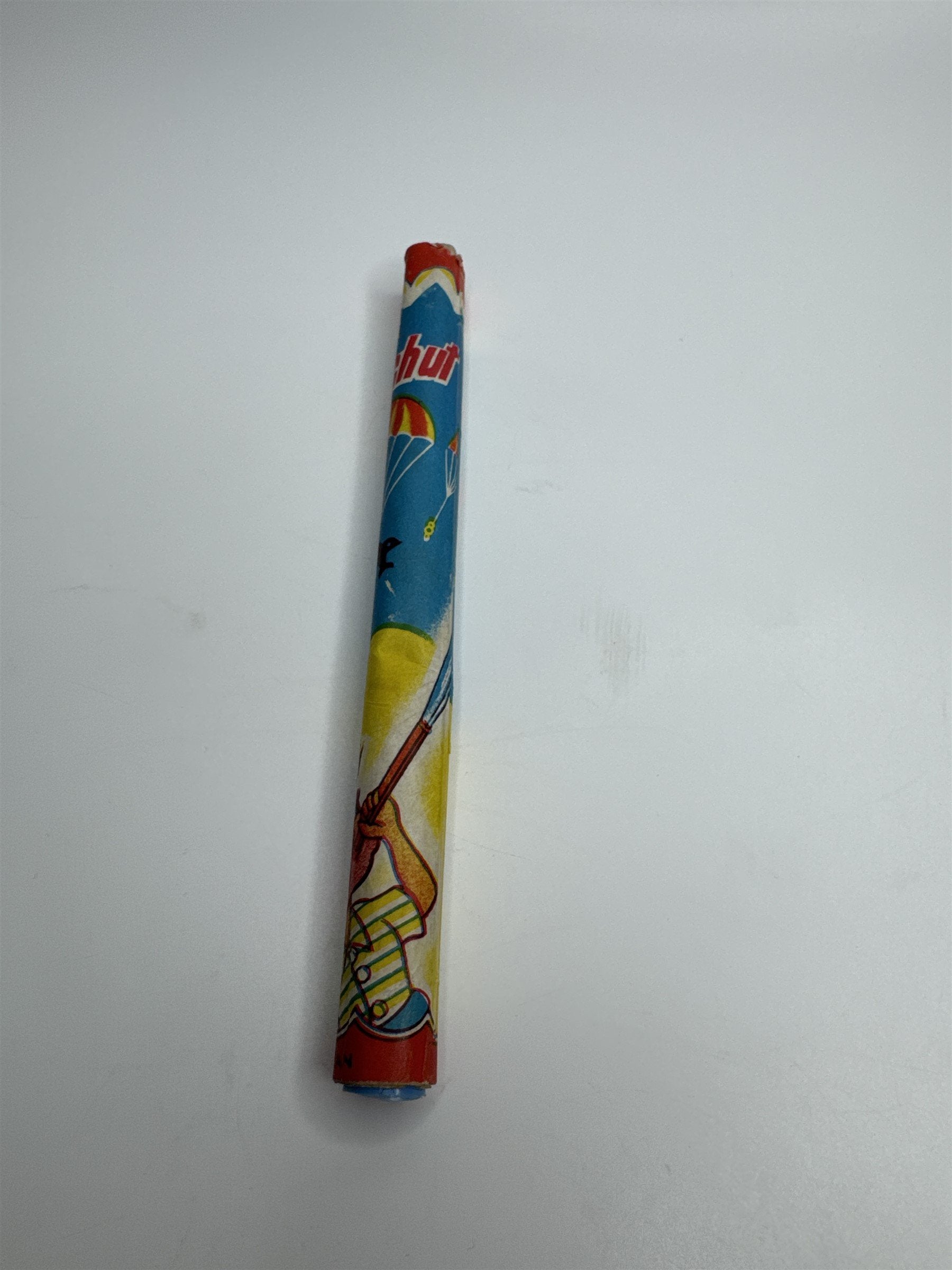 Vintage Parachute Toy 1960s Japan Blow Tube Birthday Party Favor "Parachut" Toy