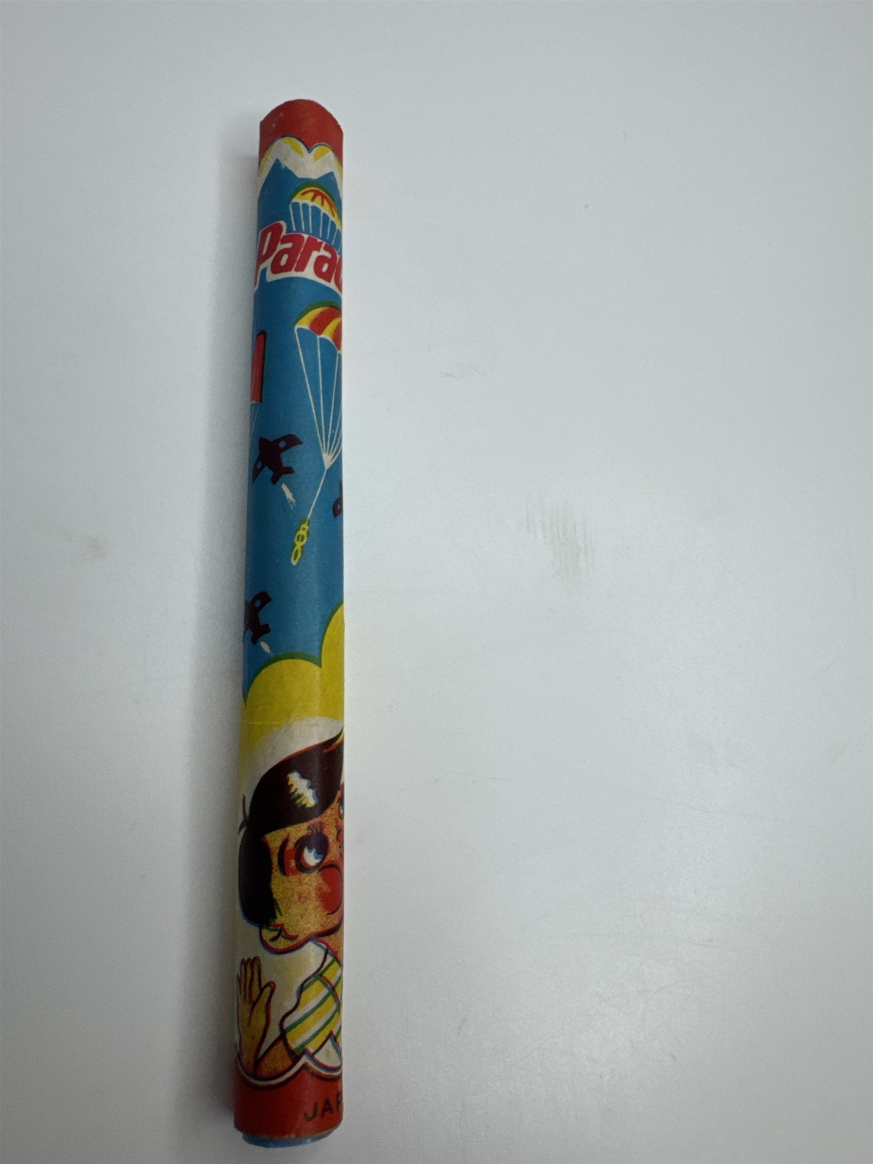 Vintage Parachute Toy 1960s Japan Blow Tube Birthday Party Favor "Parachut" Toy