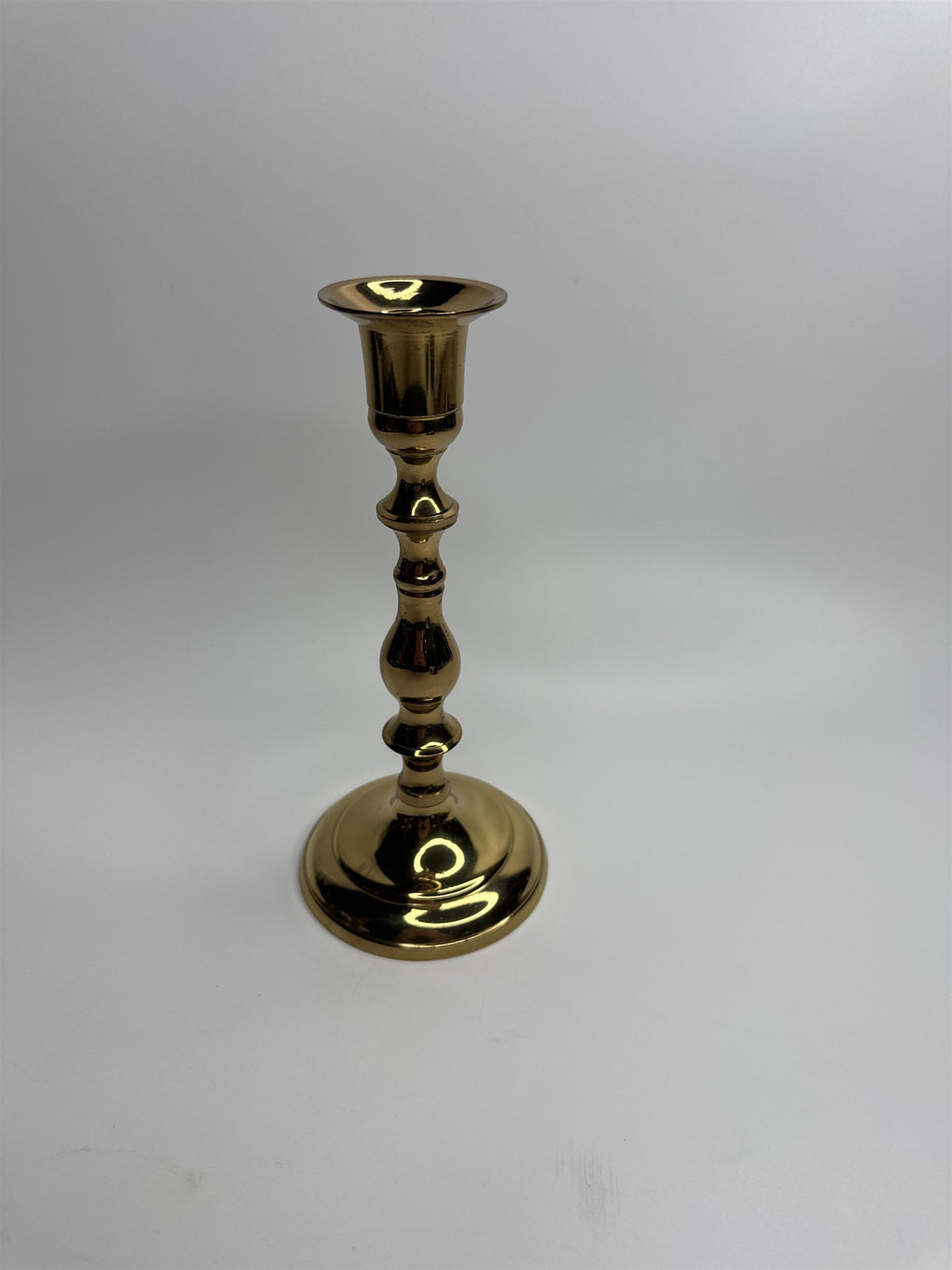 Vintage Brass Taper 7" Footed Candlestick Holder