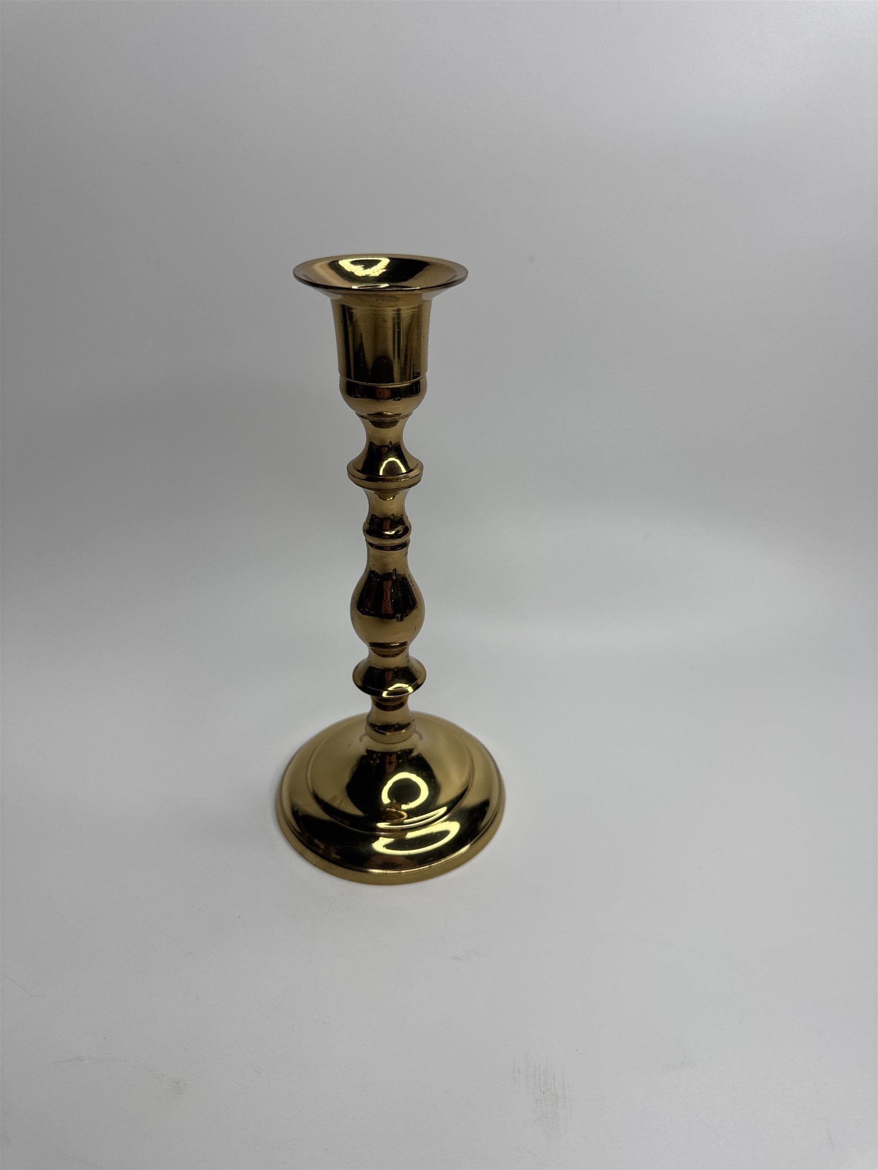 Vintage Brass Taper 7" Footed Candlestick Holder
