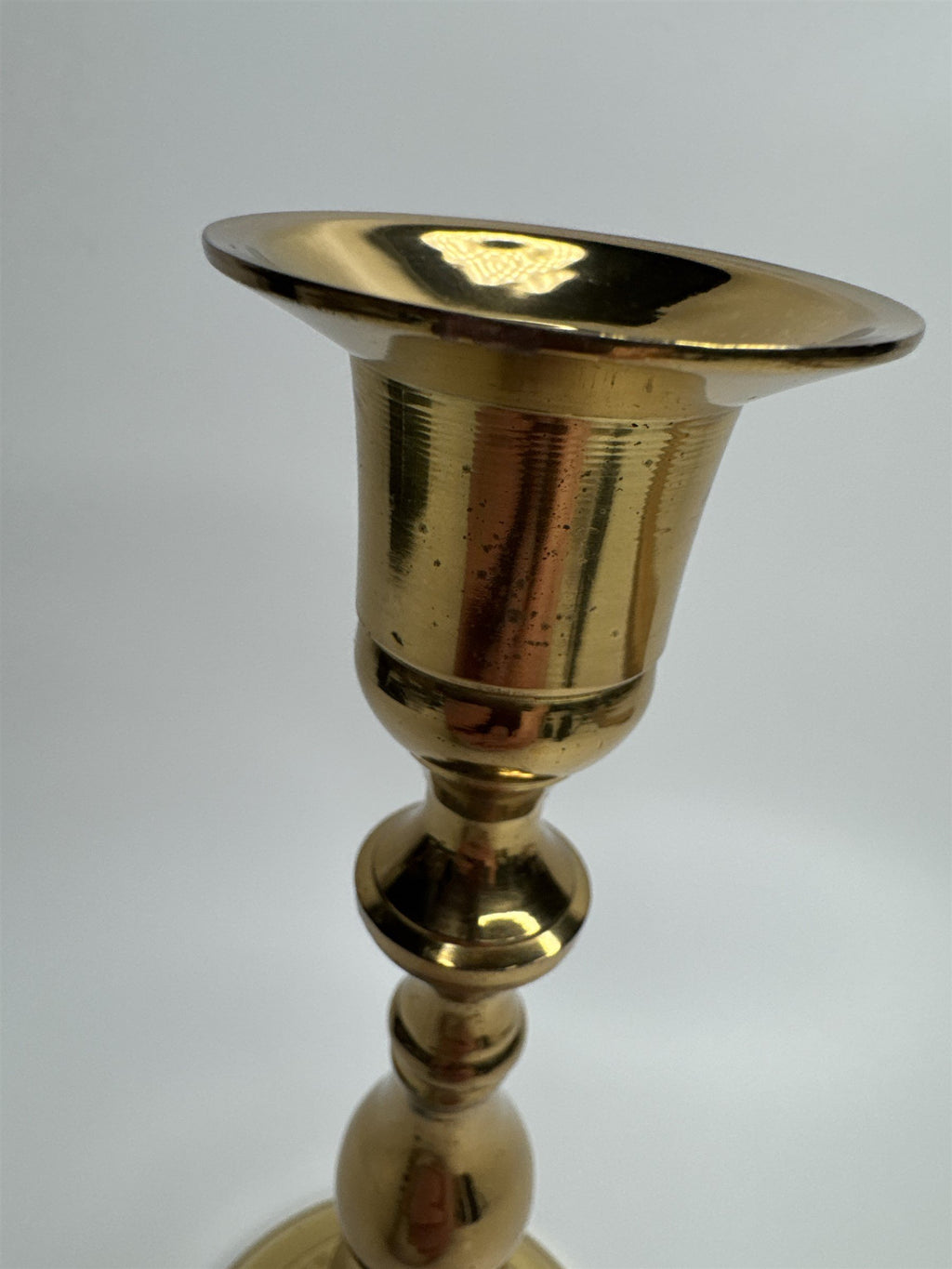 Vintage Brass Taper 7" Footed Candlestick Holder
