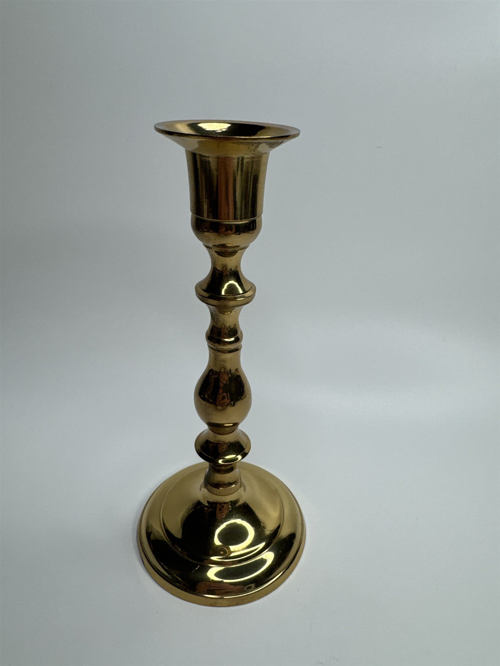 Vintage Brass Taper 7" Footed Candlestick Holder