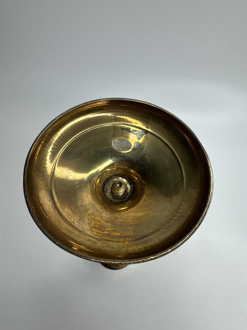 Vintage Brass Taper 7" Footed Candlestick Holder