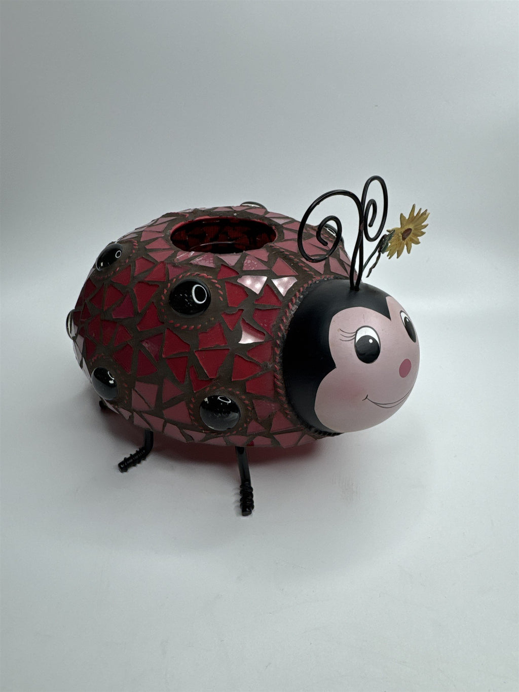 Home Interiors Mosaic Ladybug Tealight Candle Holder 69022