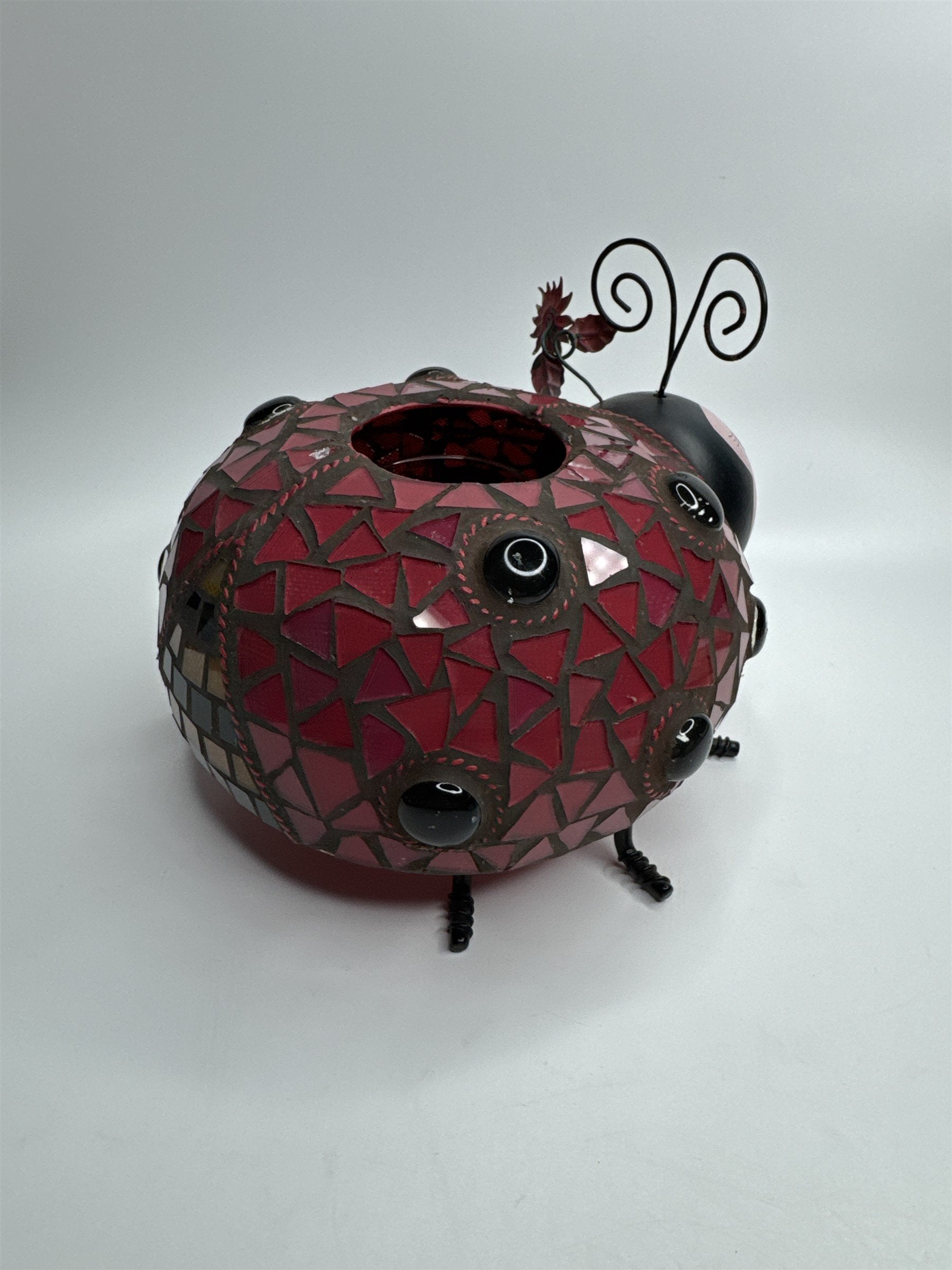 Home Interiors Mosaic Ladybug Tealight Candle Holder 69022