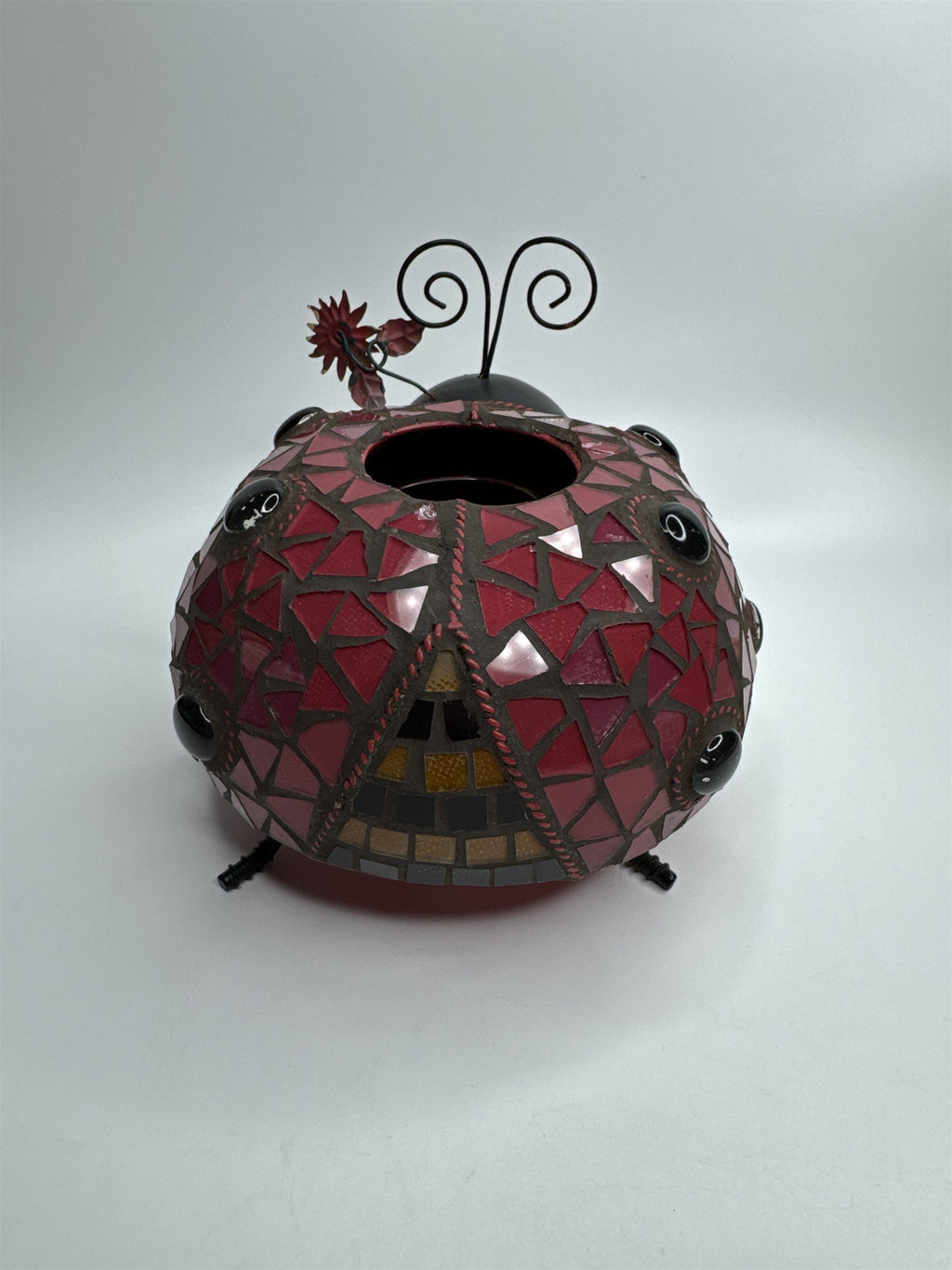 Home Interiors Mosaic Ladybug Tealight Candle Holder 69022