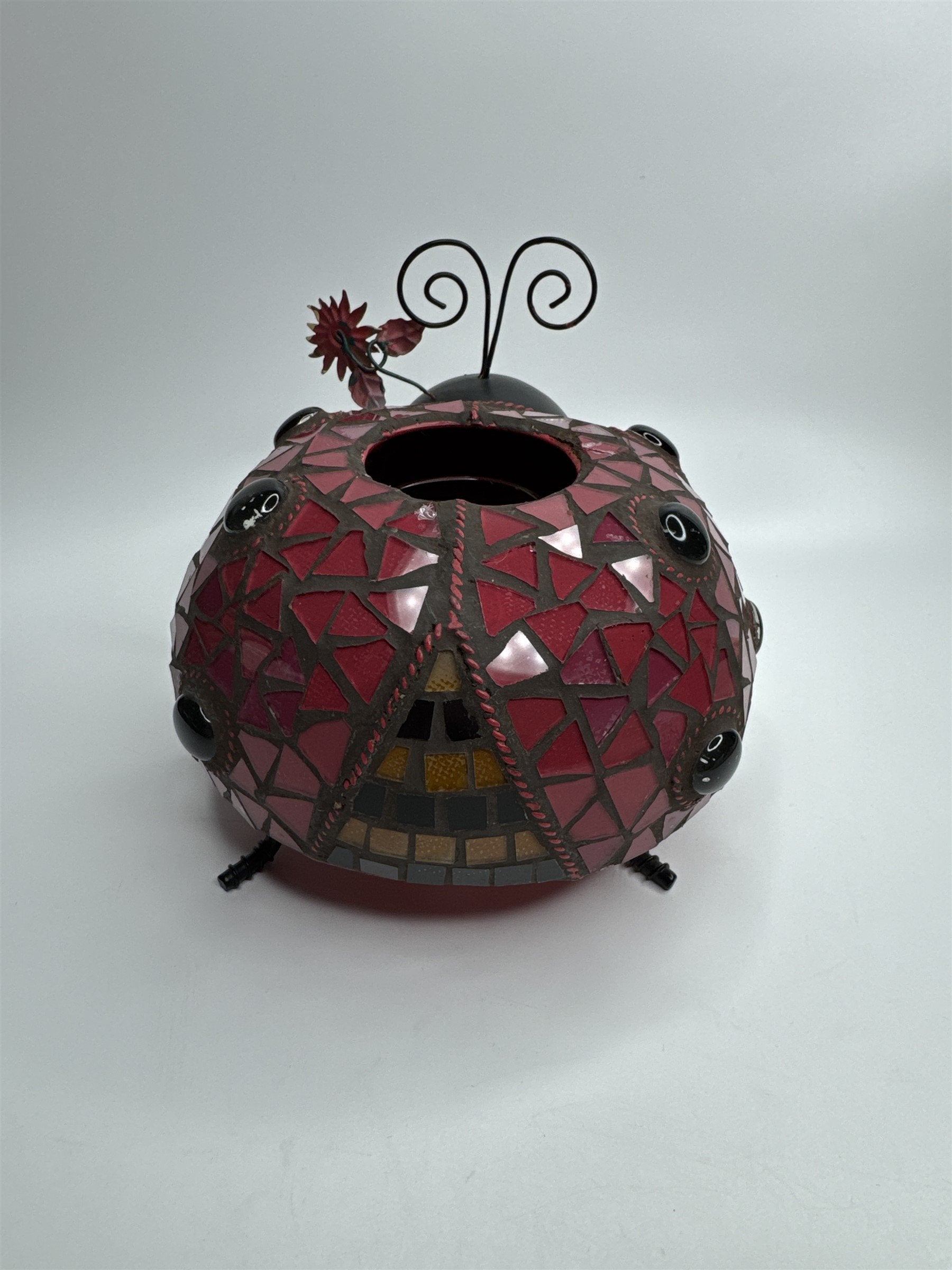 Home Interiors Mosaic Ladybug Tealight Candle Holder 69022