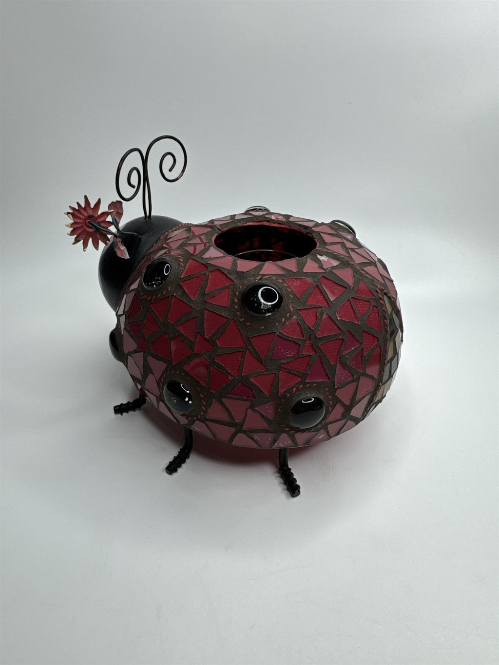 Home Interiors Mosaic Ladybug Tealight Candle Holder 69022