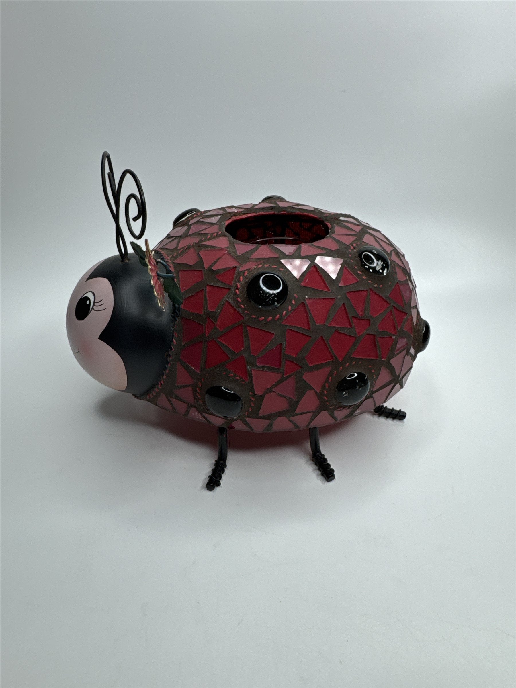 Home Interiors Mosaic Ladybug Tealight Candle Holder 69022
