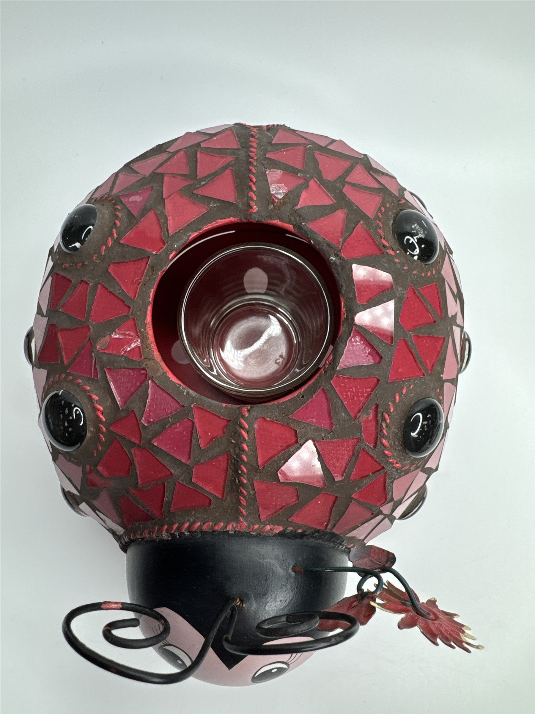 Home Interiors Mosaic Ladybug Tealight Candle Holder 69022
