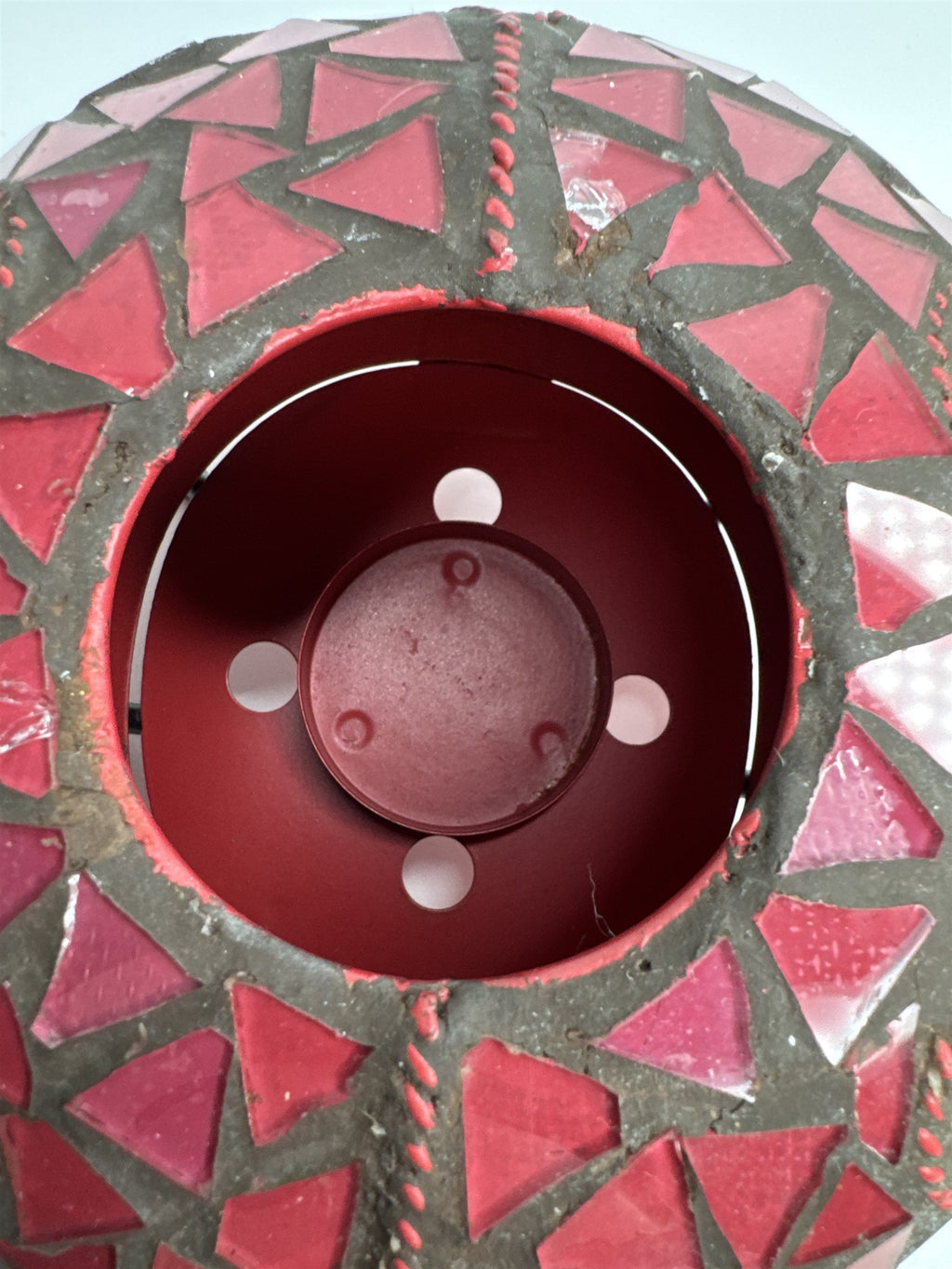 Home Interiors Mosaic Ladybug Tealight Candle Holder 69022