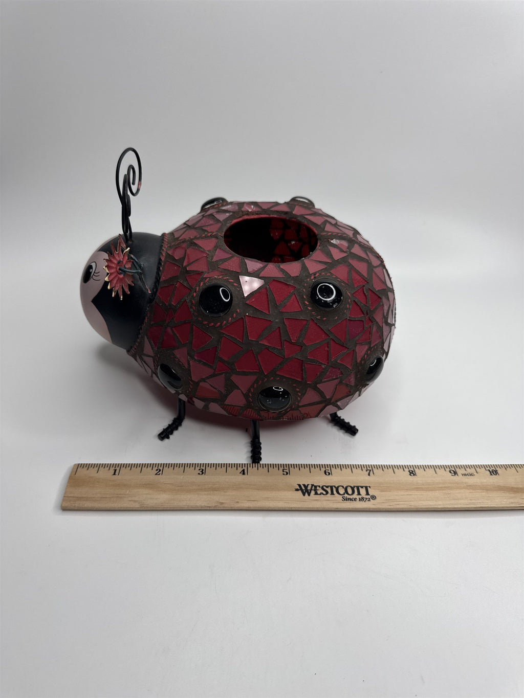 Home Interiors Mosaic Ladybug Tealight Candle Holder 69022