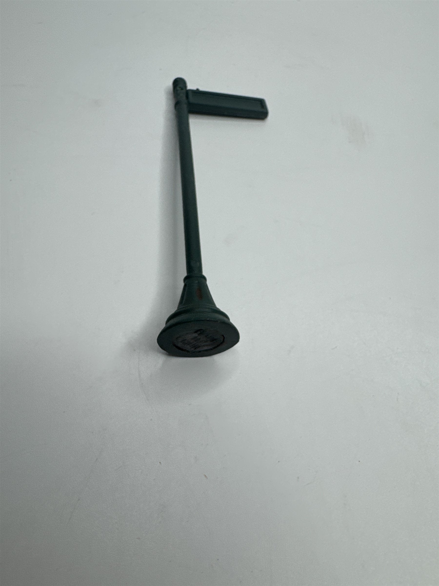 Vintage Green Hard Plastic Resin 4-1/4" Holiday Village Street Sign Post China