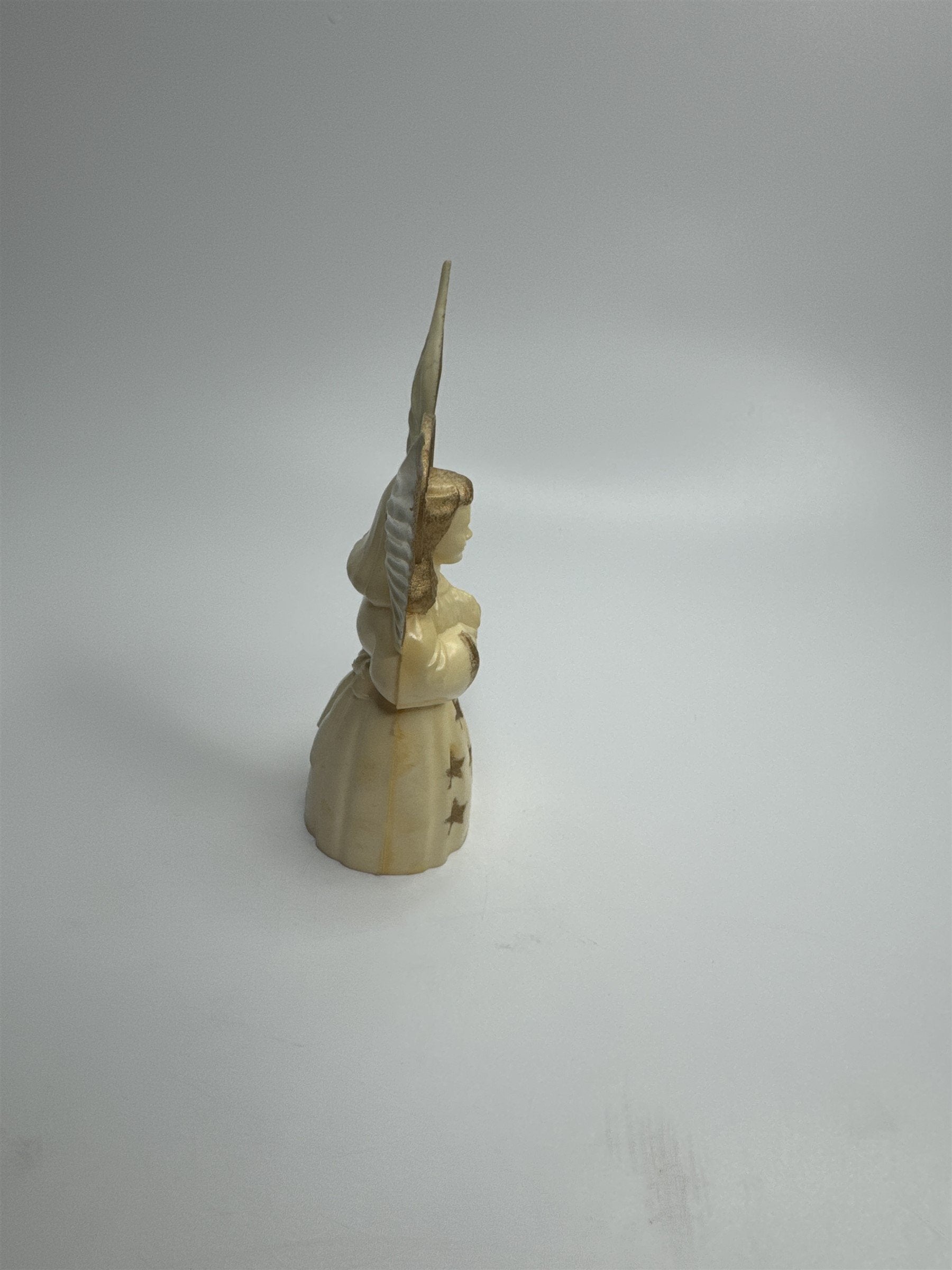 Vintage Hard Plastic Nativity Angel Christmas Decoration Ornament Light Topper