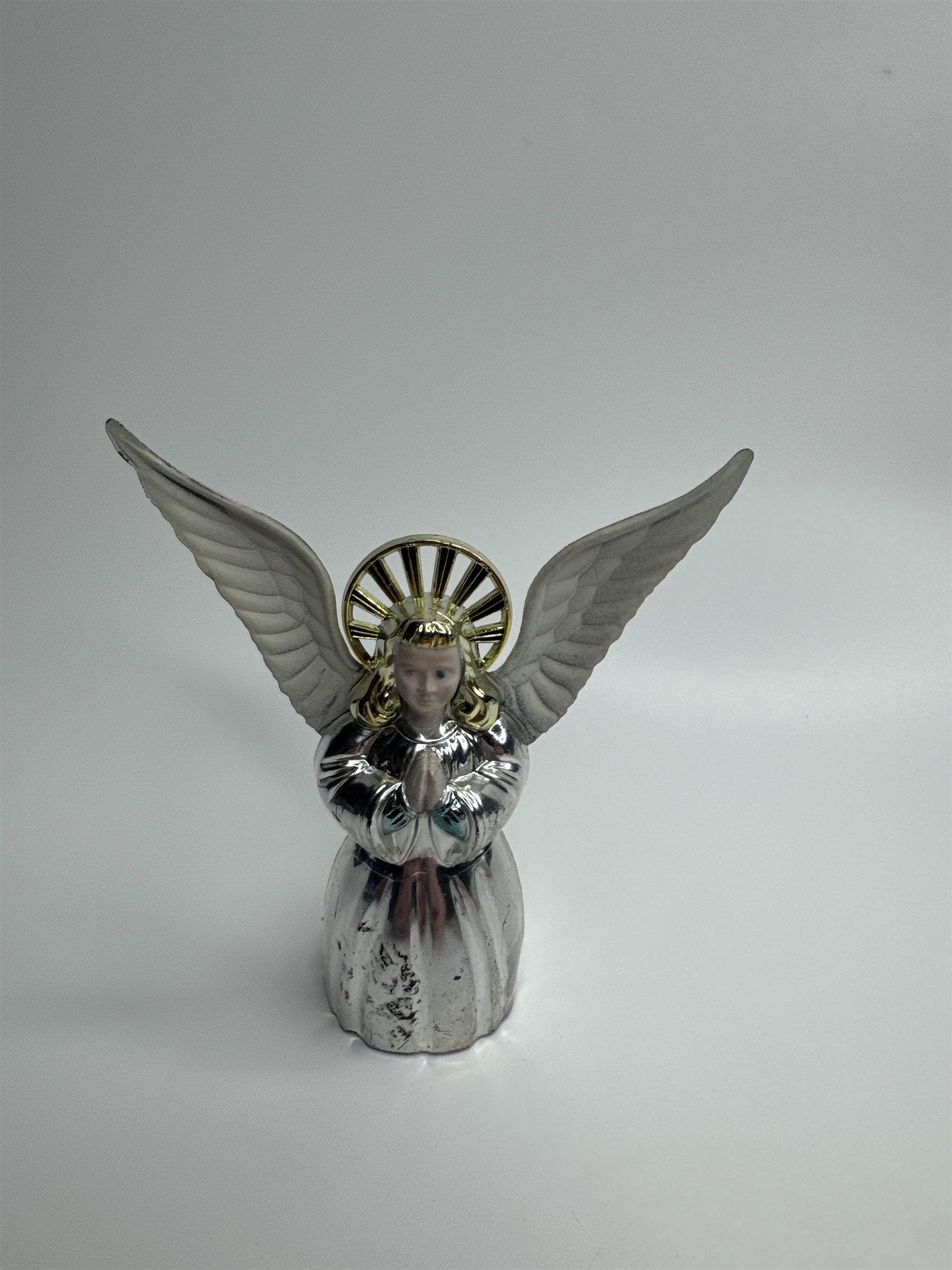 Vintage Hard Plastic Nativity Angel Christmas Decoration Ornament Light Topper
