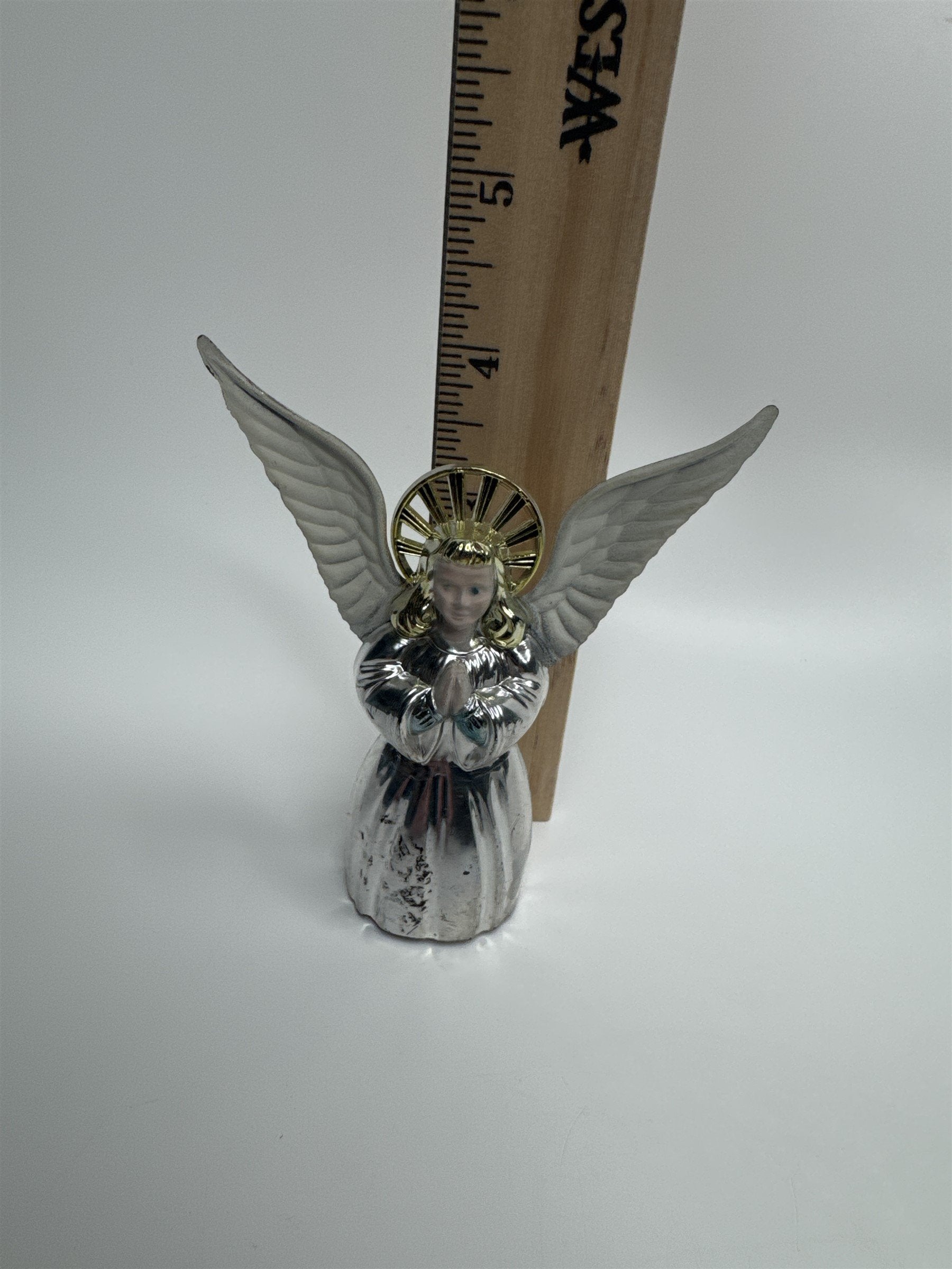 Vintage Hard Plastic Nativity Angel Christmas Decoration Ornament Light Topper