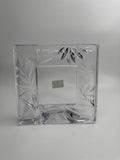 Studio Nova Japan Etched 8" Crystal Frame /w Ferns and 4" Square Center Inlay
