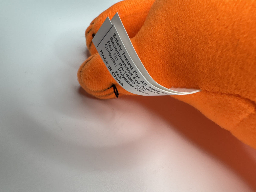 NWOT Toy Factory Scooby Doo Plush Neon Orange Stuffed Animal Plush Toy Approx 8"