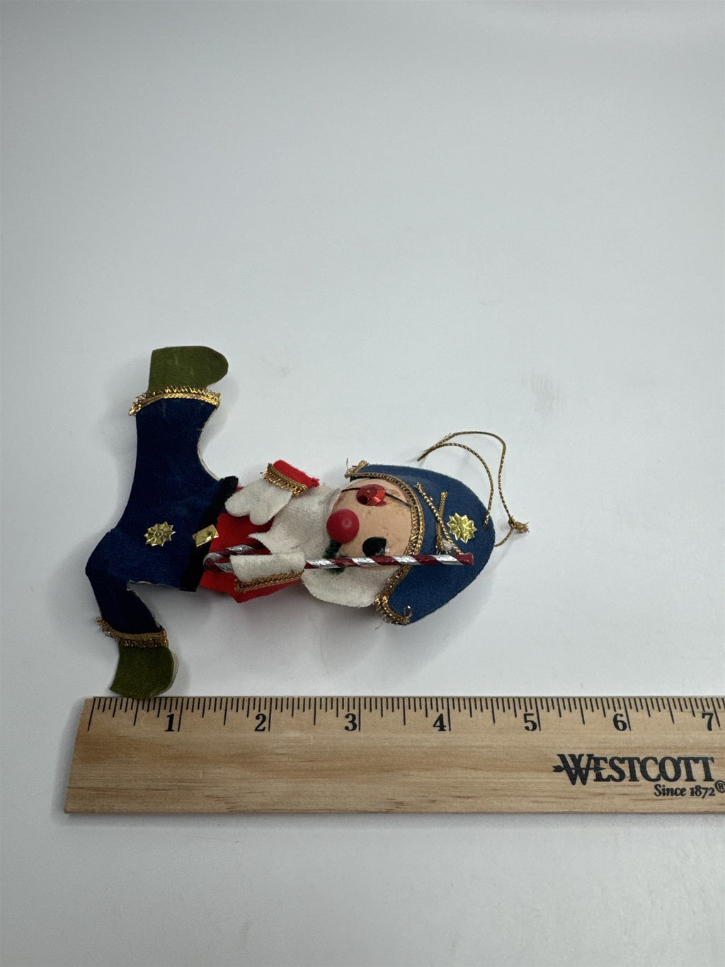 Vintage Holiday Christmas Pirate Paper Felt Unique Retro Ornament JAPAN