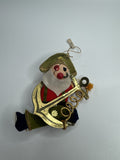 Vintage Holiday Christmas Pirate Anchor Paper Felt Unique Retro Ornament JAPAN