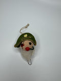 Vintage Holiday Christmas Pirate Paper Felt Retro Ornament *HEAD ONLY* JAPAN