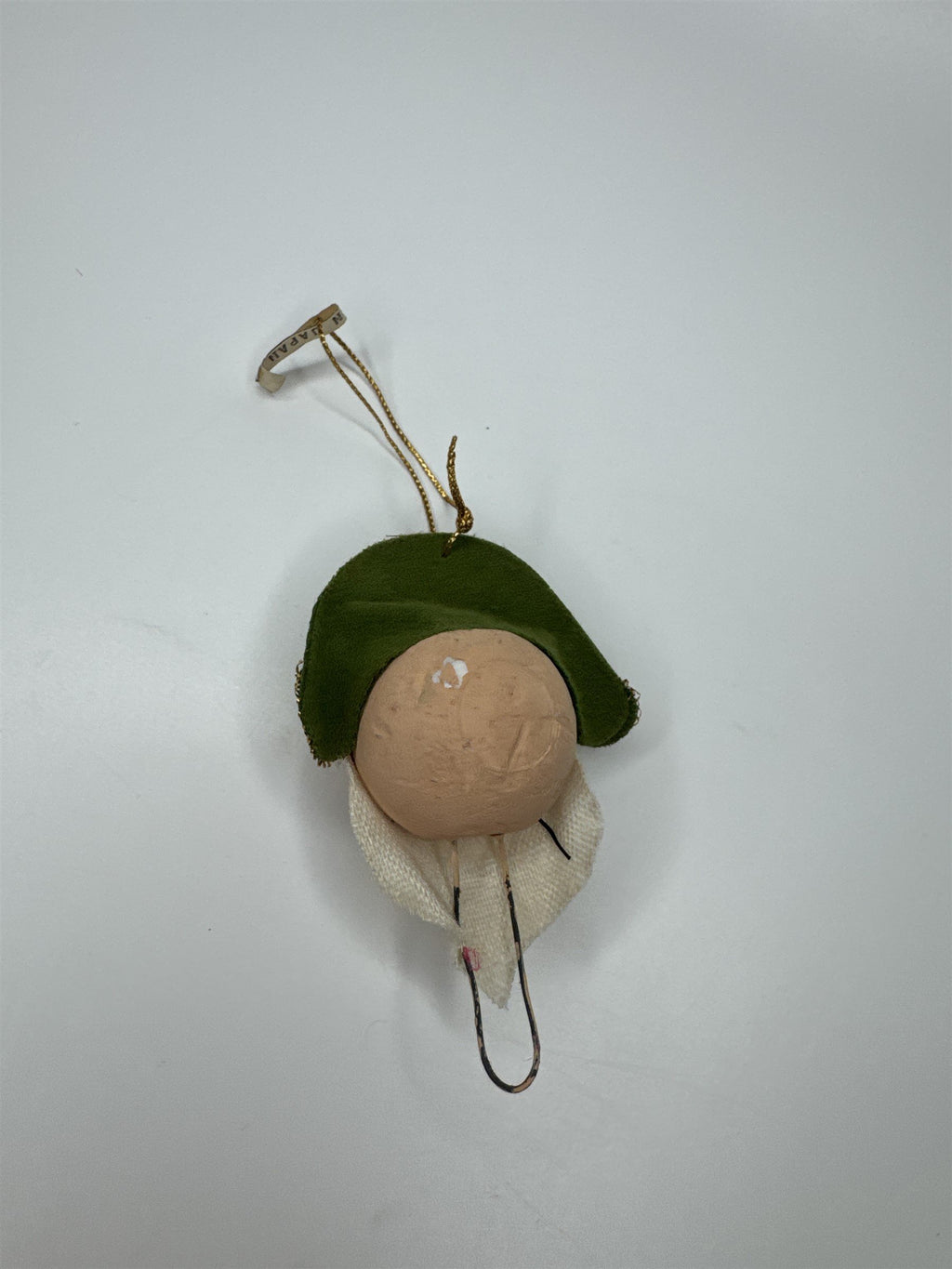 Vintage Holiday Christmas Pirate Paper Felt Retro Ornament *HEAD ONLY* JAPAN