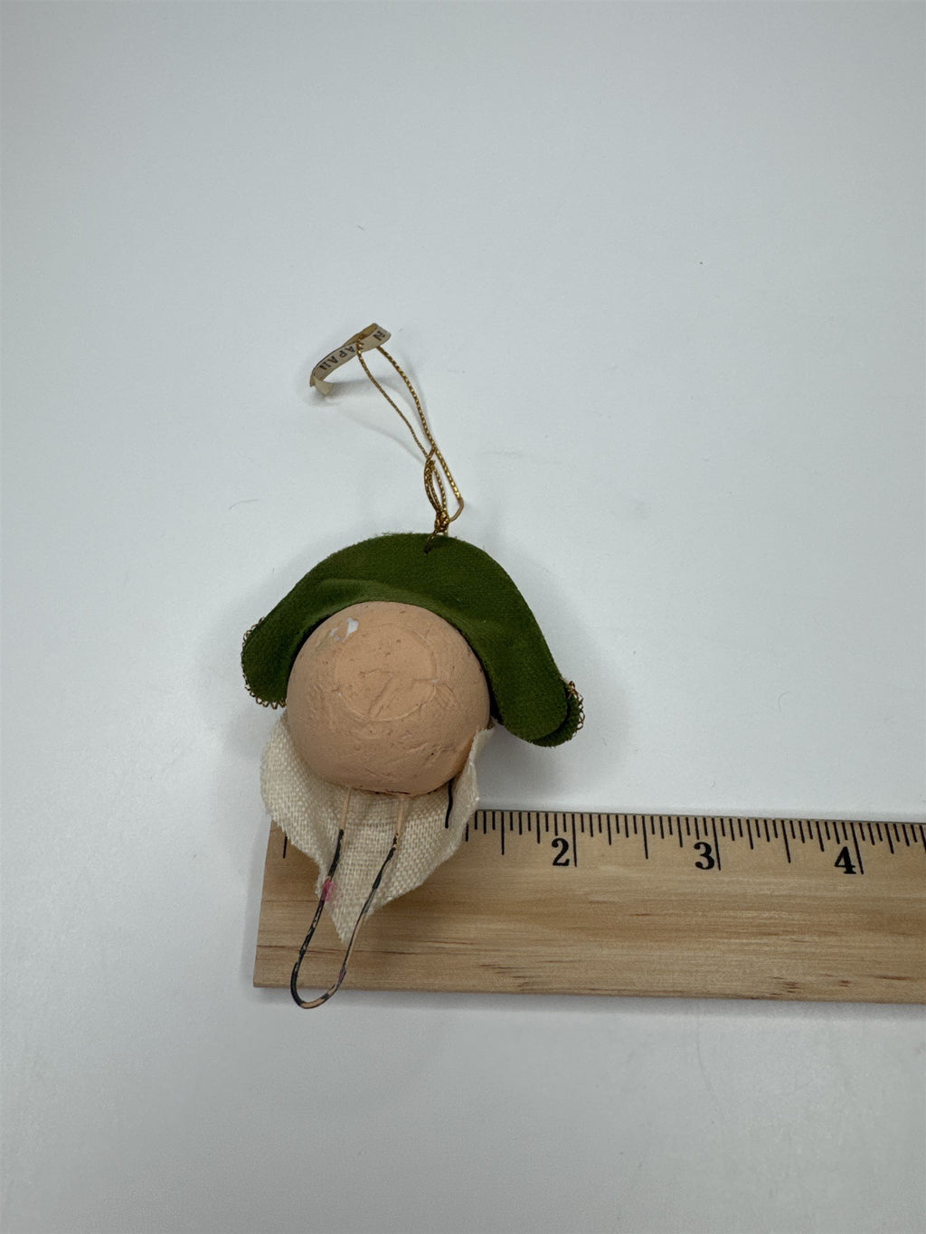 Vintage Holiday Christmas Pirate Paper Felt Retro Ornament *HEAD ONLY* JAPAN