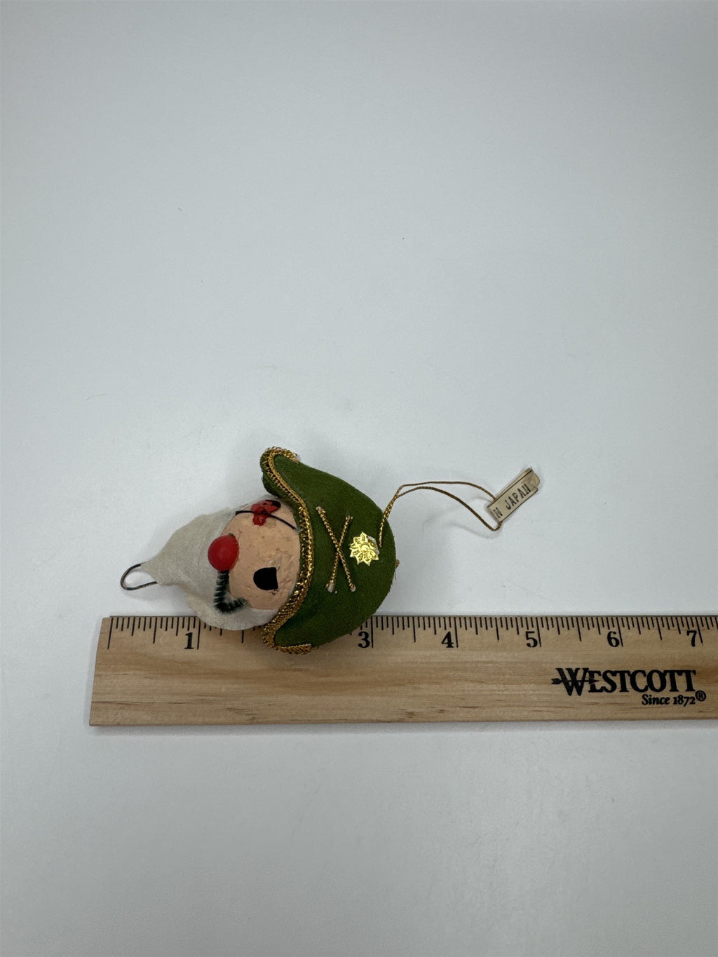 Vintage Holiday Christmas Pirate Paper Felt Retro Ornament *HEAD ONLY* JAPAN