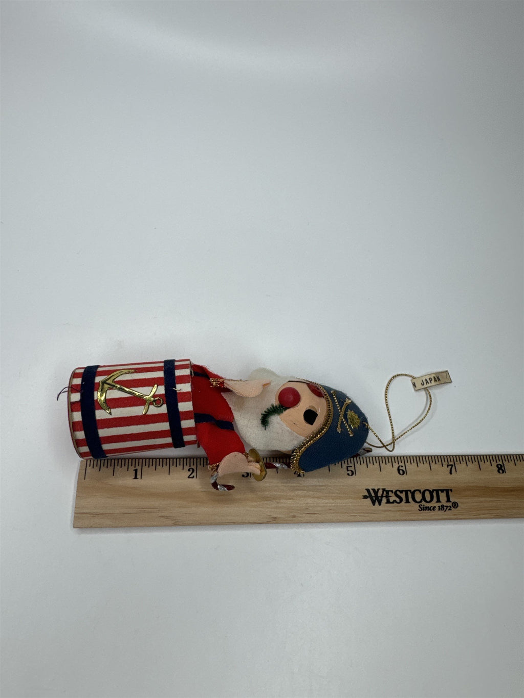 Vintage Holiday Christmas Pirate Paper Felt Unique Retro Ornament JAPAN American